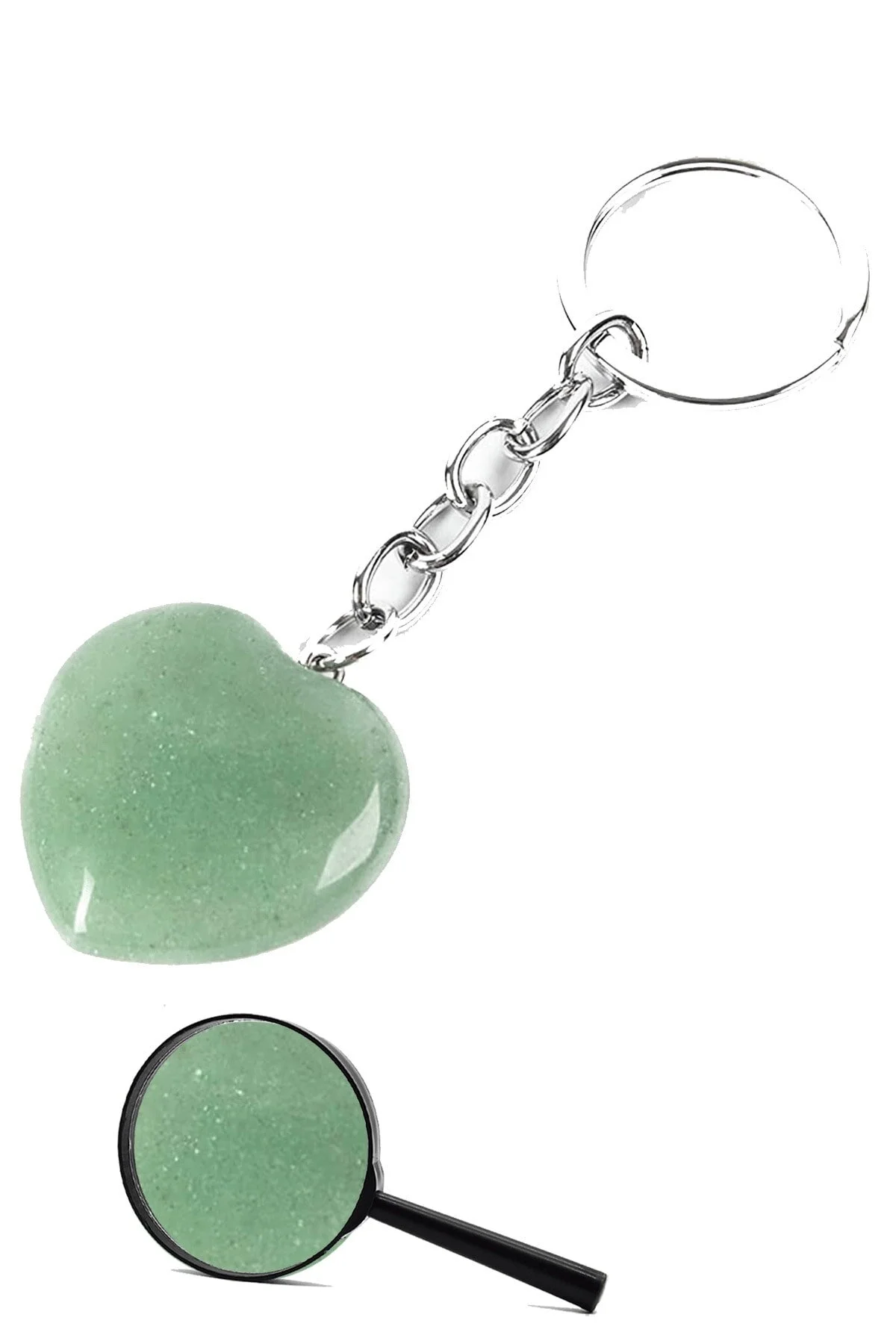 جلیقه کلید جاکلیدی سنگ طبیعی AVENTURINE STONE Tesbih Atölyesi
