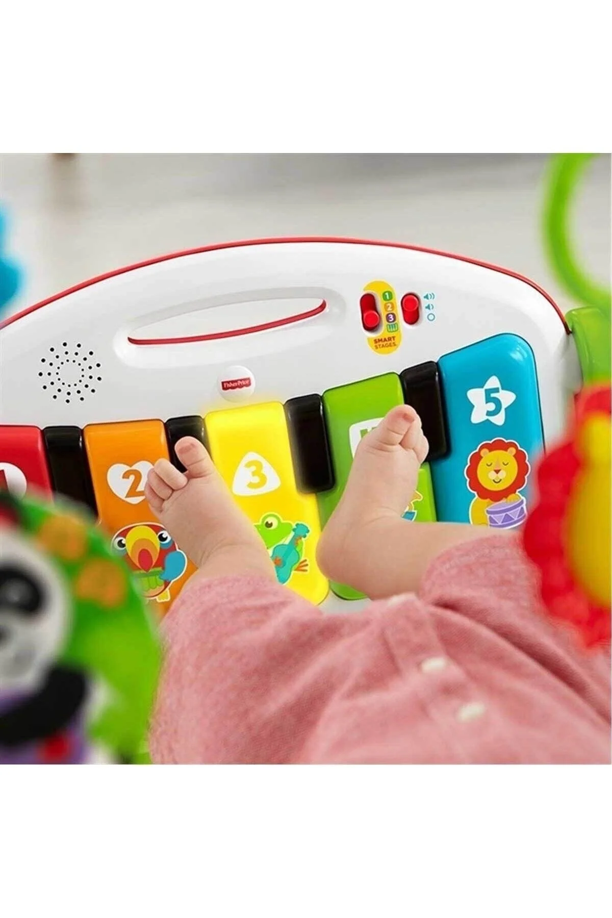 اسباب بازی های نوزاد و فعالیتی سفید مرکز ژیمناستیک اورجینال Fisher Price