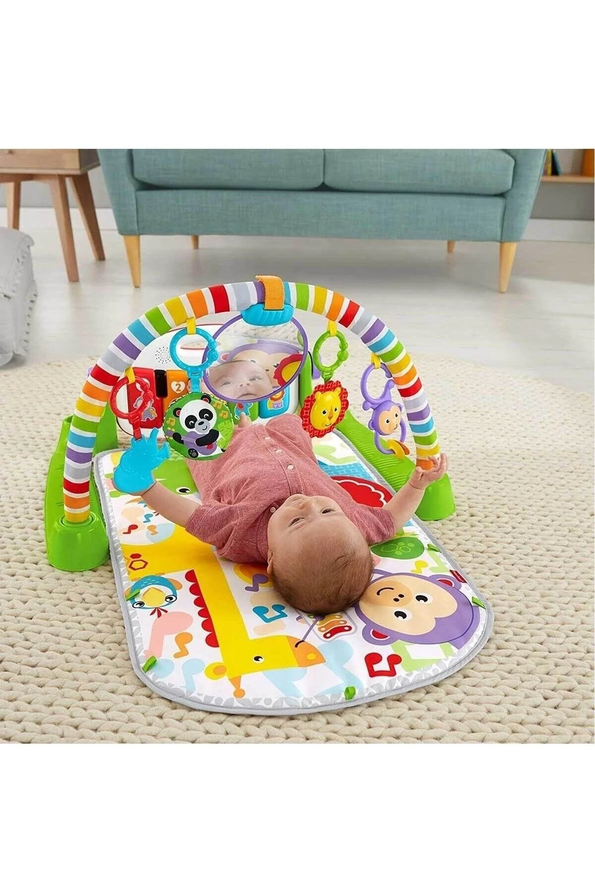 اسباب بازی های نوزاد و فعالیتی سفید مرکز ژیمناستیک اورجینال Fisher Price