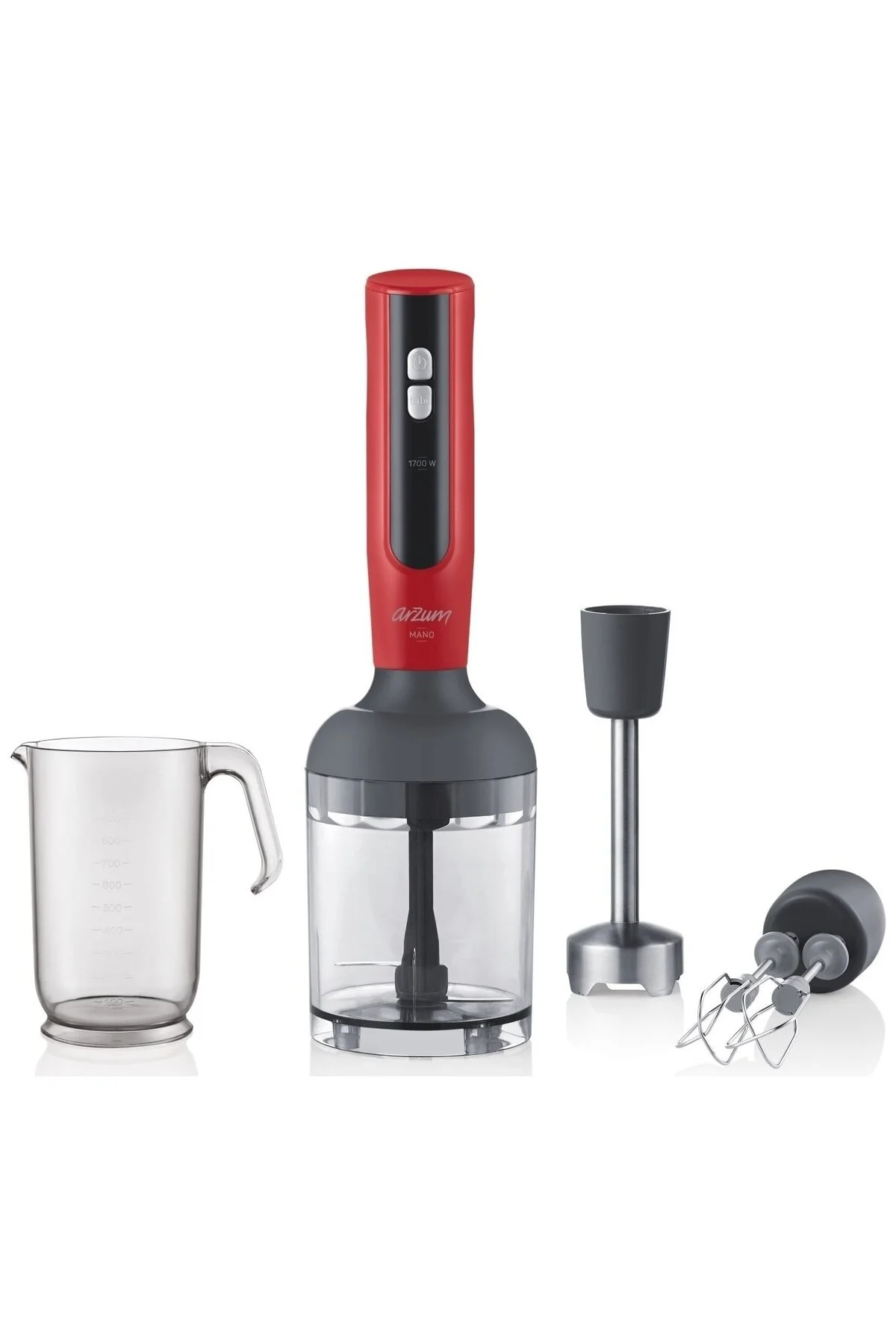 ست مخلوط کن MANO 1700 WATT EL BLENDER قرمز Arzum