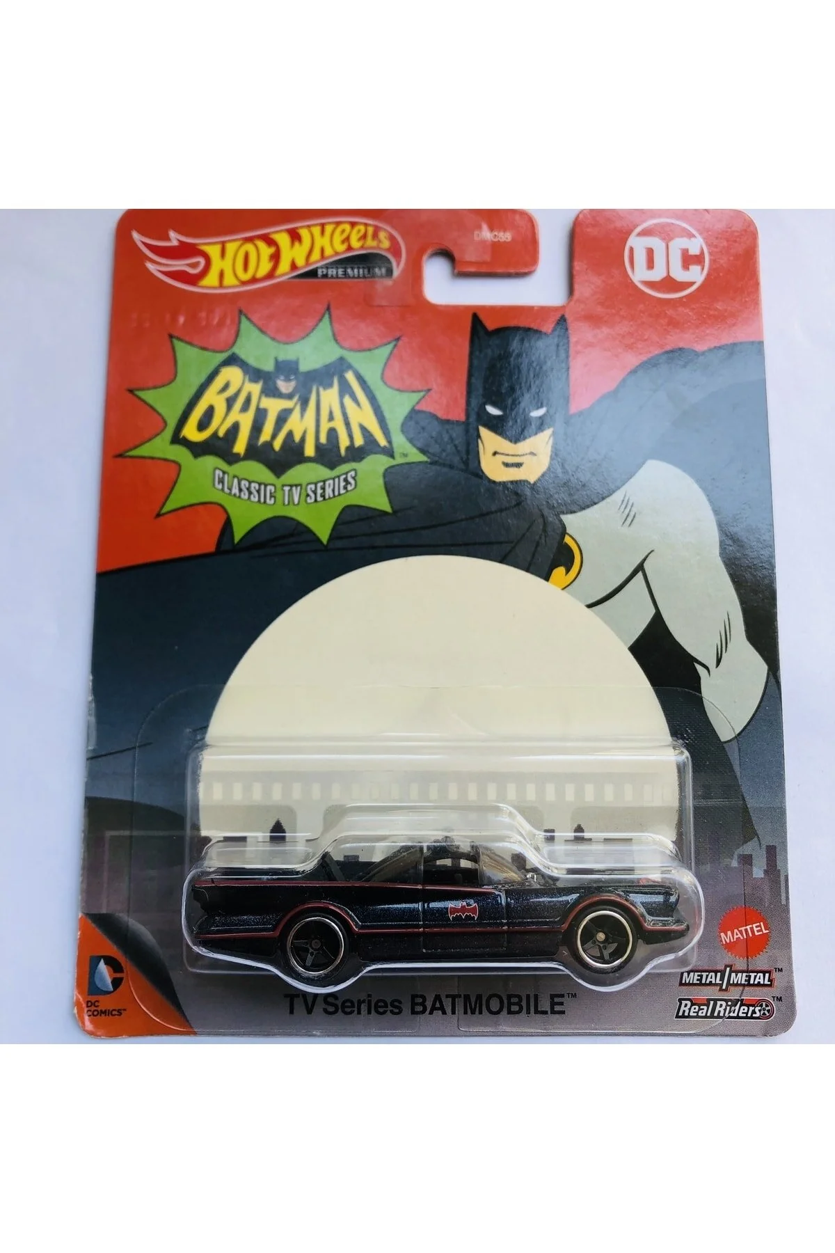 ماشین اسباب بازی سری تلویزیونی BATMOBILE BATMAN CAR 1:64 SCALE HOTWHEELS BRAND PREMIUM DC HOT WHEELS