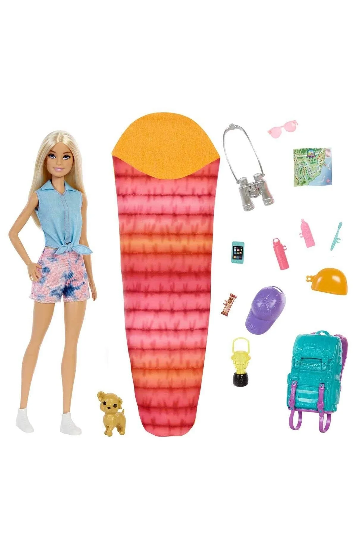 عروسک های اسباب بازی و لوازم جانبی مجموعه باربی می رود کمپینگ HDF73 محصول دارای مجوز Mattel
