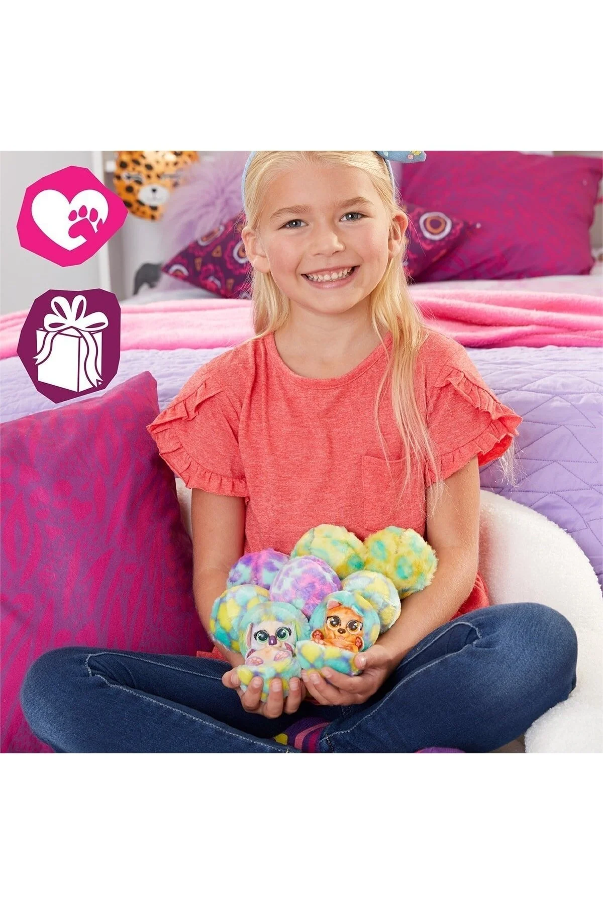 اسباب بازی های پشمی چند رنگ مردانه و زنانه F3519 Furreal Rollies Pompom Animals بسته تعجب Hasbro
