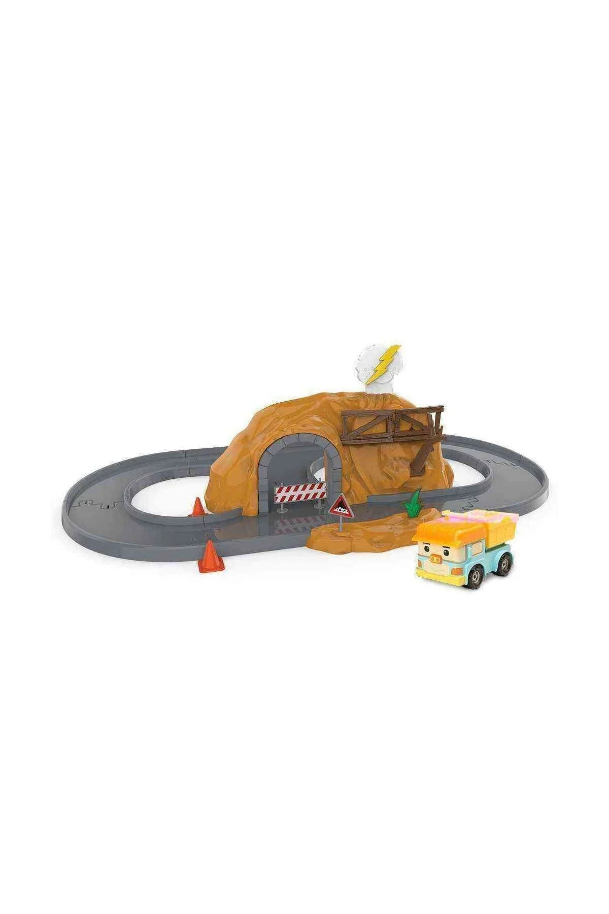 اسباب بازی های فیگور شخصیت Silverlit مجموعه Robocar Poli Dumpoo Adventure Tunnel Genel Markalar