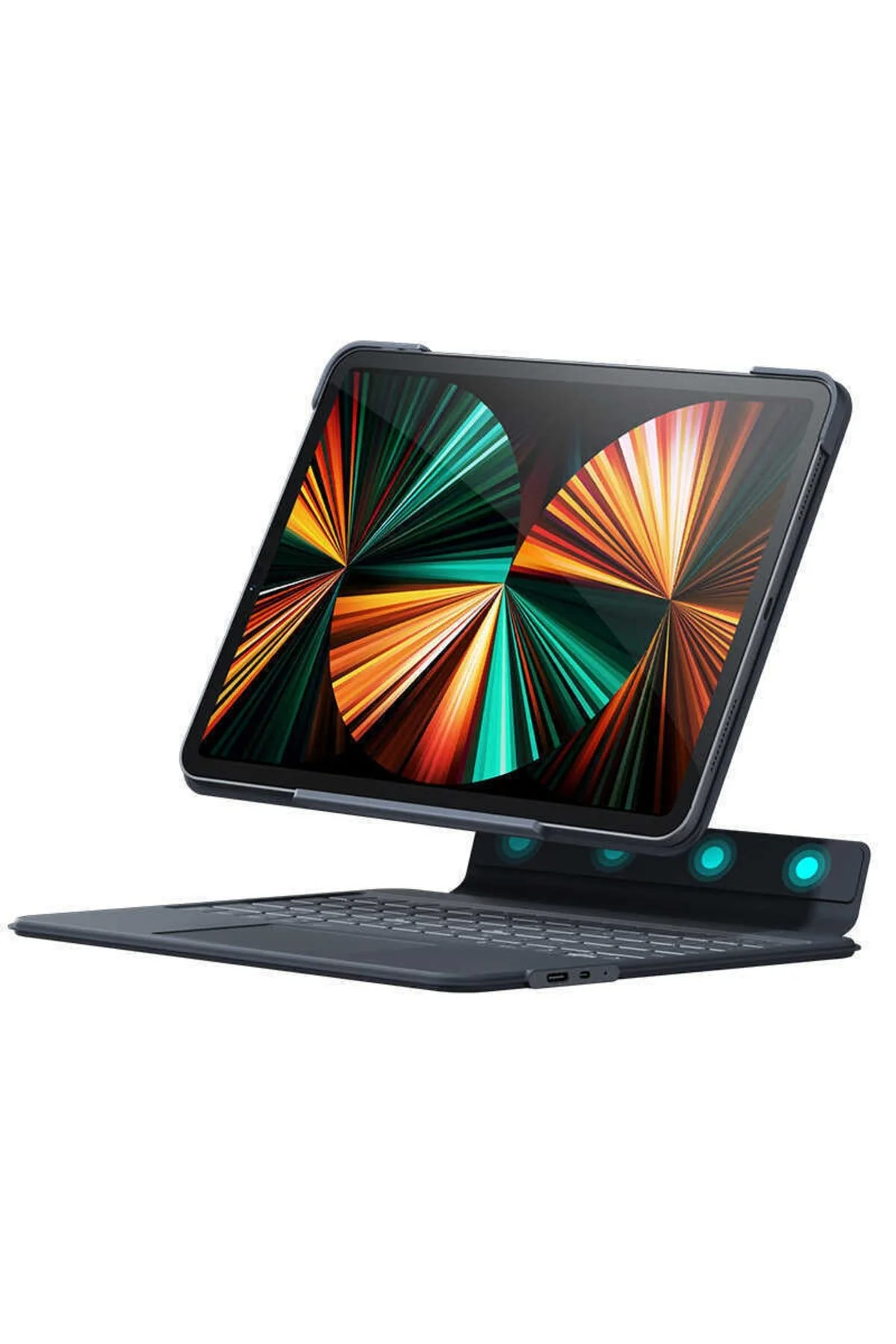 کیبورد صفحه‌کلید بی‌سیم IPAD PRO 12.9 2022 M2 سازگار با صفحه کلید بلوتوث TRACKPAD Benks