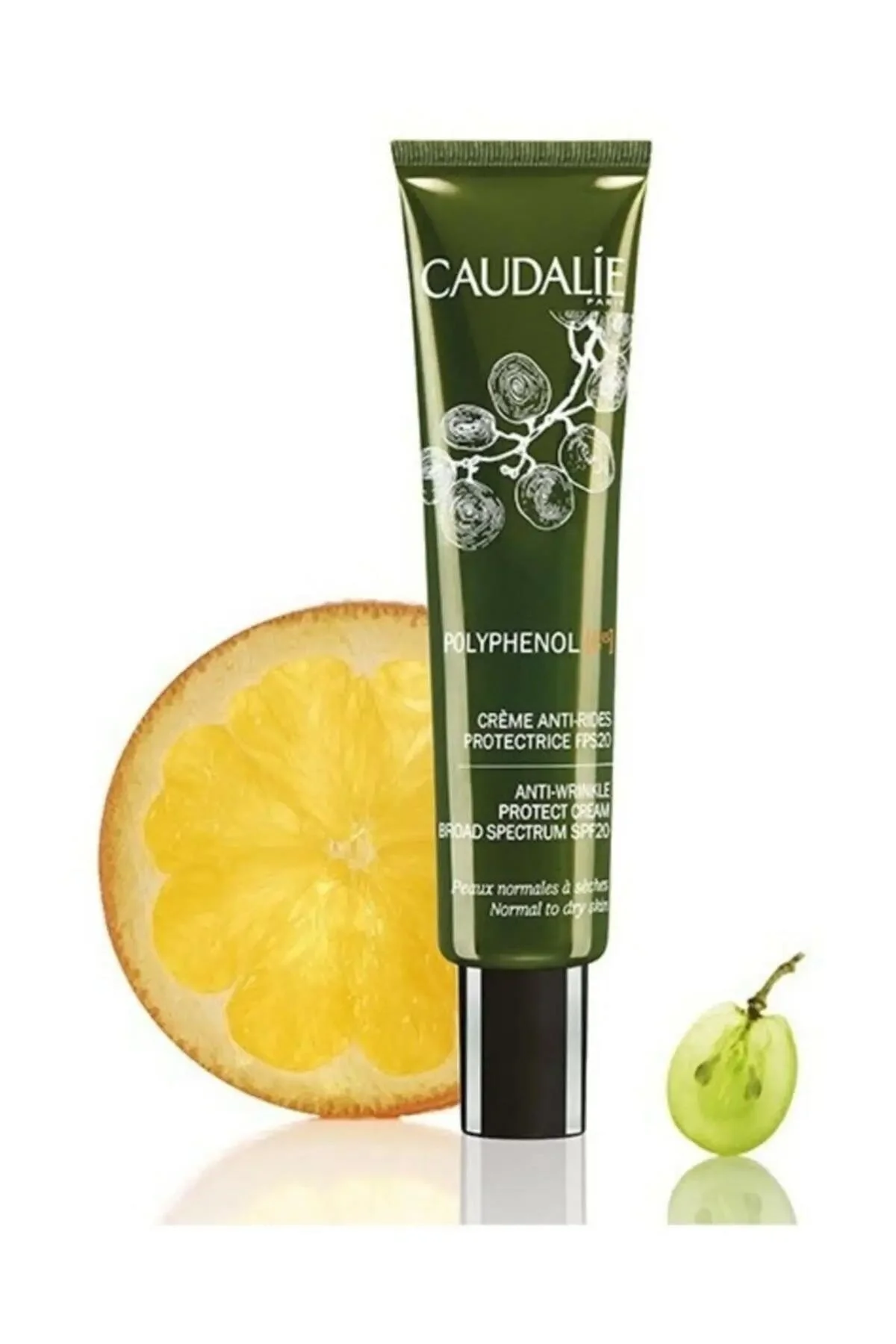 کرم صورت مردانه و زنانه POLYPHENOL C15 ضد چین چروک از مایع SPF20 40 میل محافظت می کند Caudalie