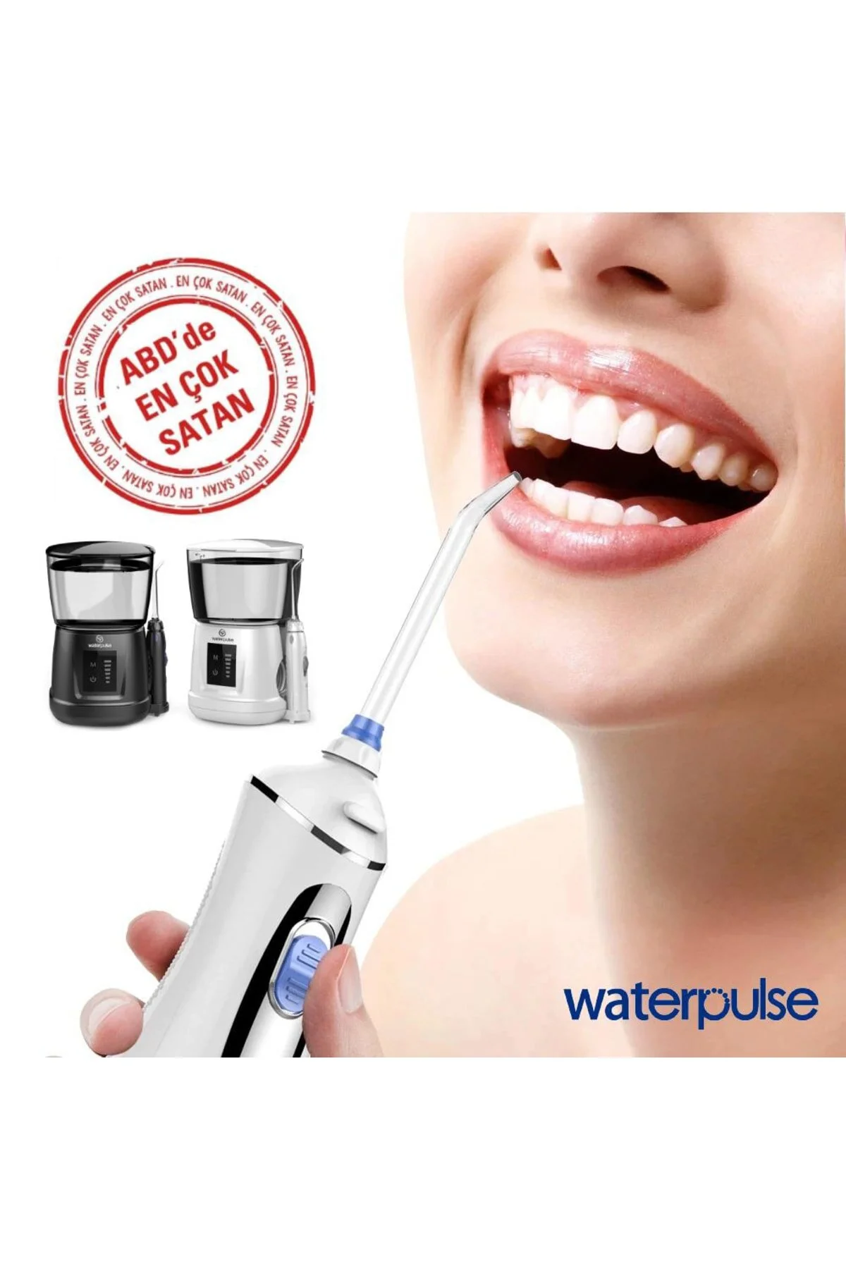 مسواک شارژی واتر جت Wp V700Plus B حرفه ای آب ماساژ 1000 میل پروتز دندانپزشکی و دوش دهان  waterpulse