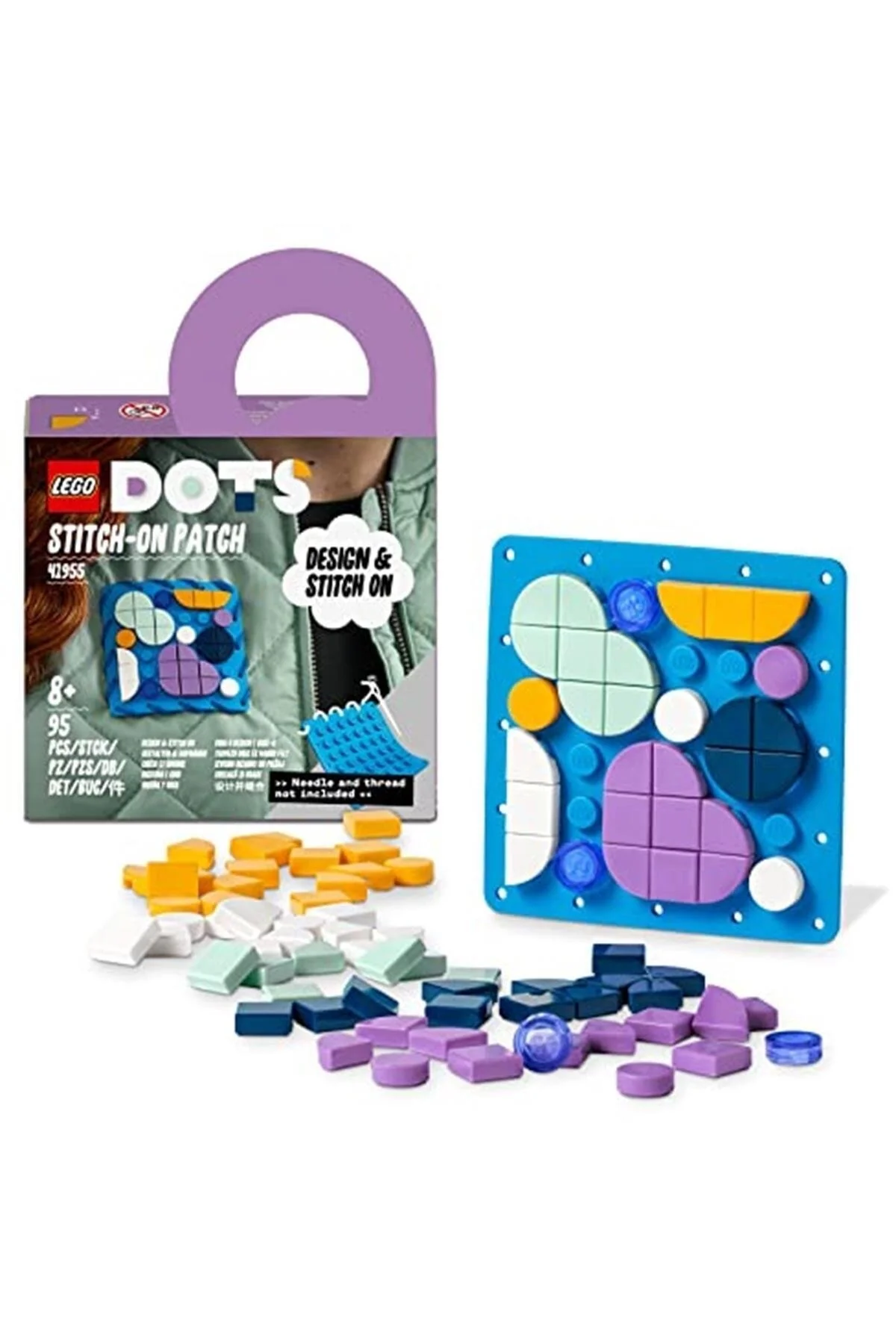 ست وسیله نقلیه ® DOTS SEWABLE SQUARE PIECE 41955 DIY برای علاقه مندان به هنر و صنایع دستی 8 سال بالا اورجینال LEGO