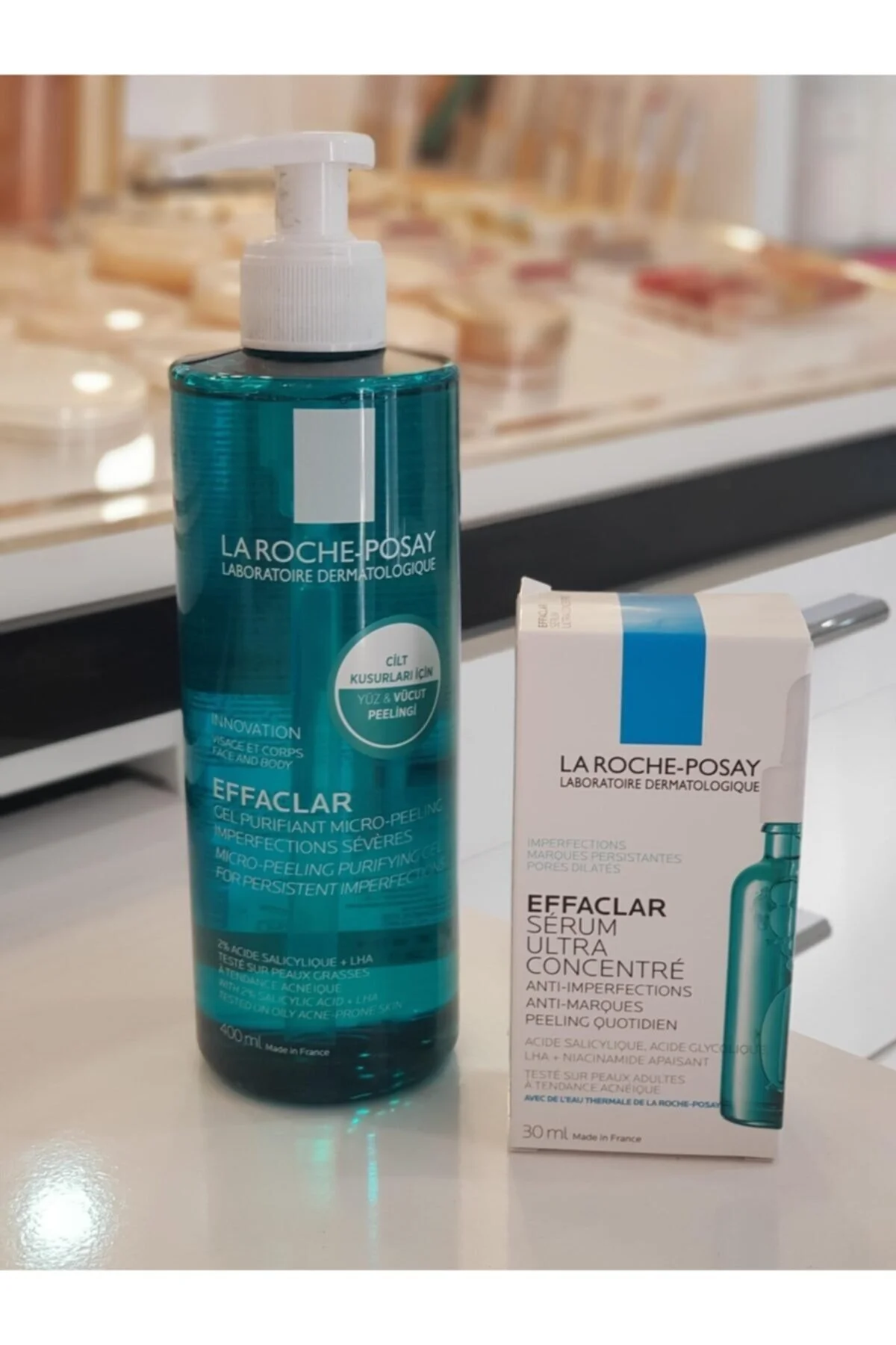 La Roche Posay پاک کننده میکرو پیلینگ افاکلار 400 میلی لیتر + سرم الترا افاکلار