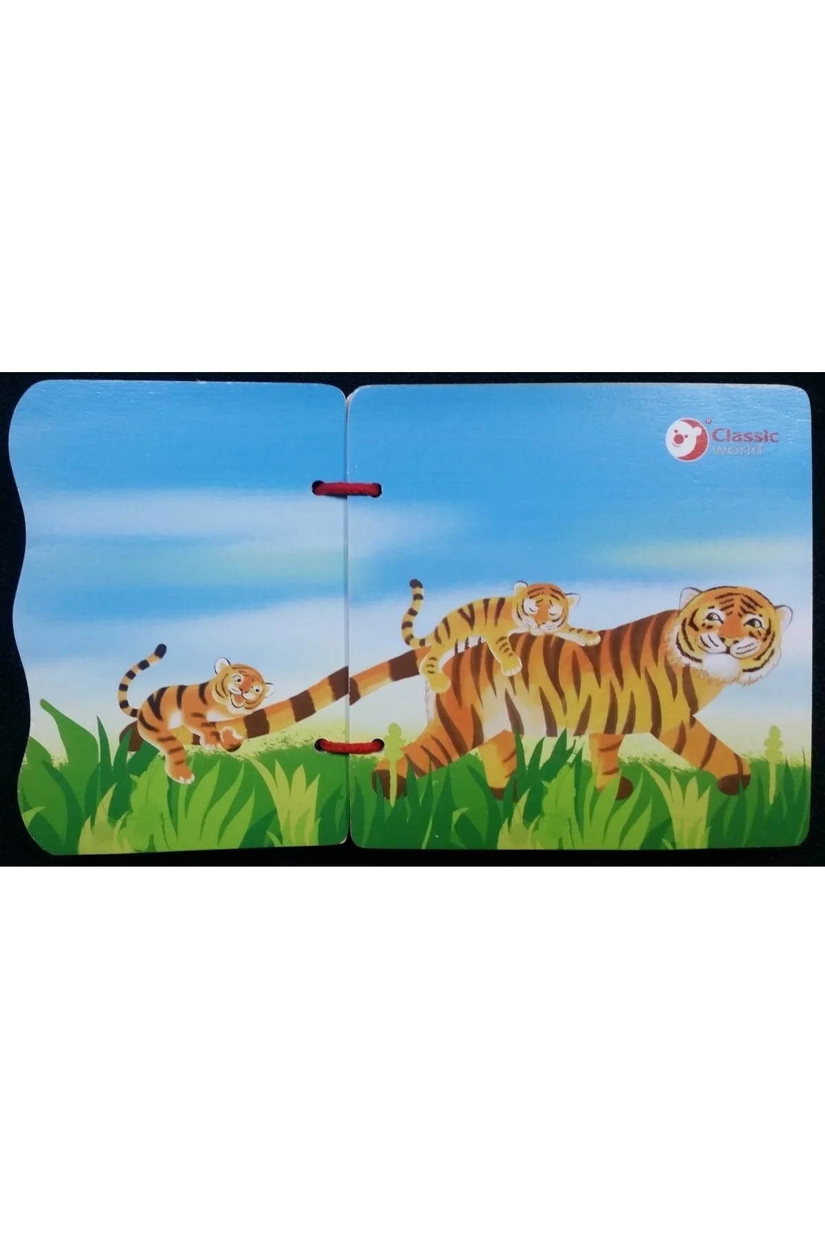اسباب بازی های چوبی چند رنگ کتاب خانواده حیوانات من Classic World