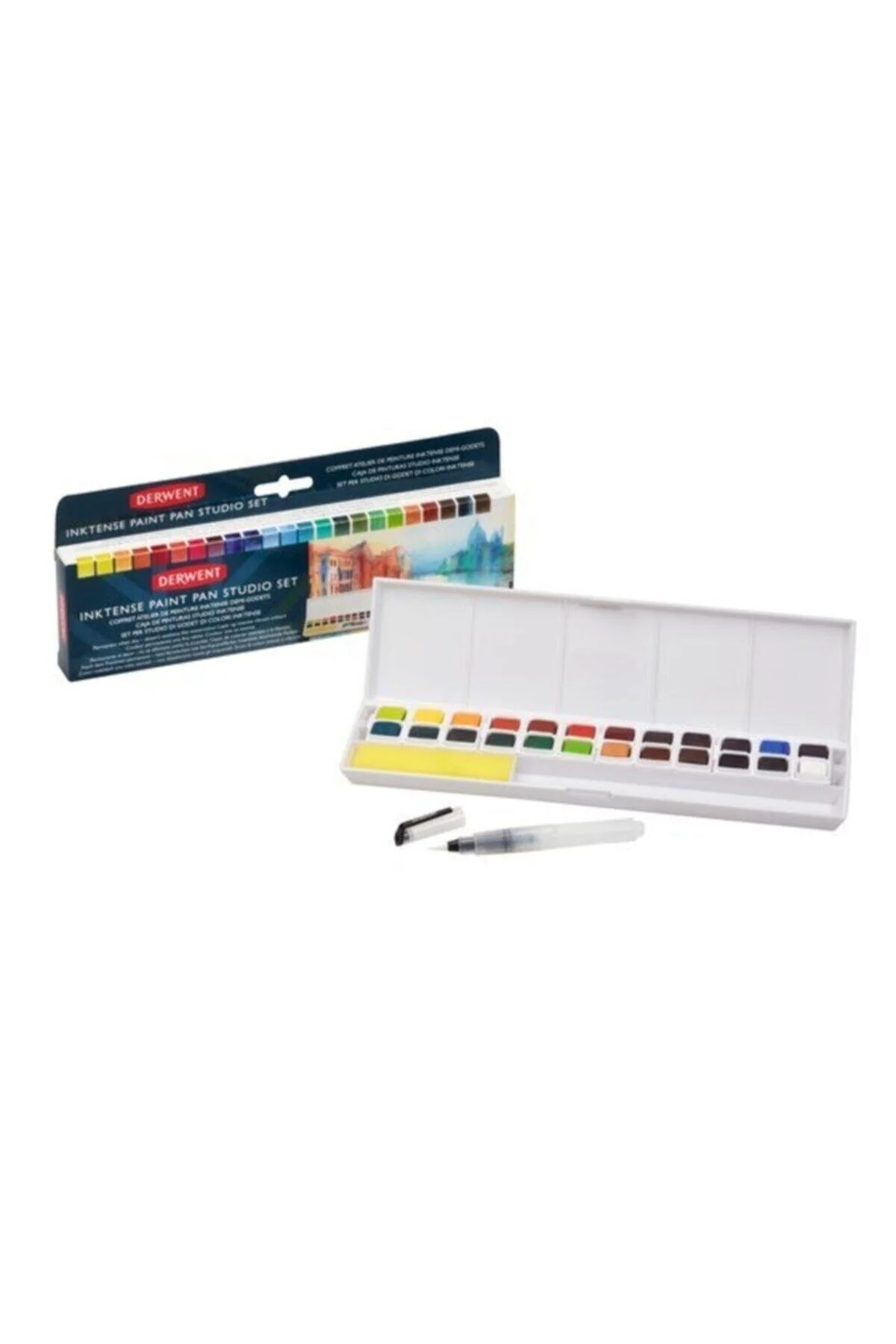 آبرنگ سفید مردانه و زنانه مداد رنگی Inktense 24  Derwent