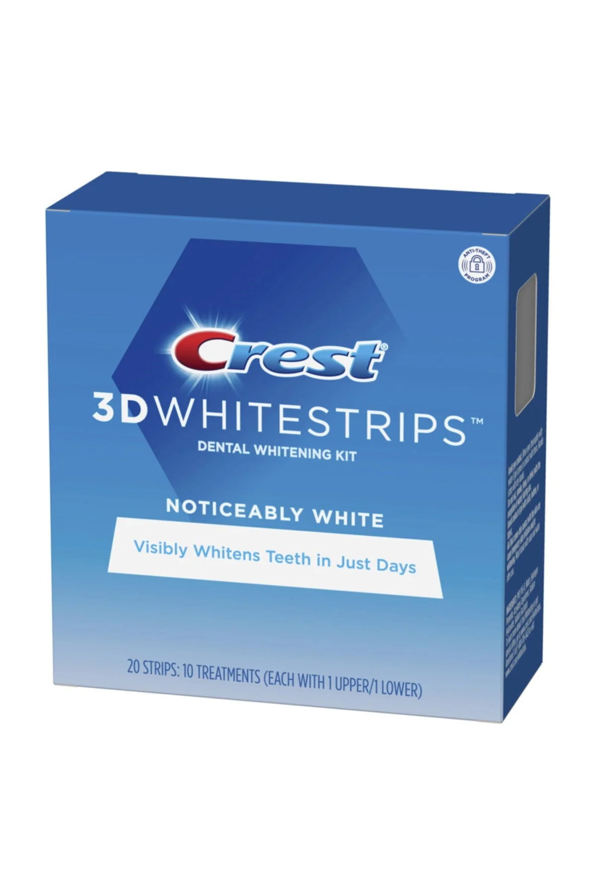 محصولات سفیدکننده دندان نوار سفید کننده 3D NOTICEABLY WHITESTRIPS 10 بسته 20 CREST