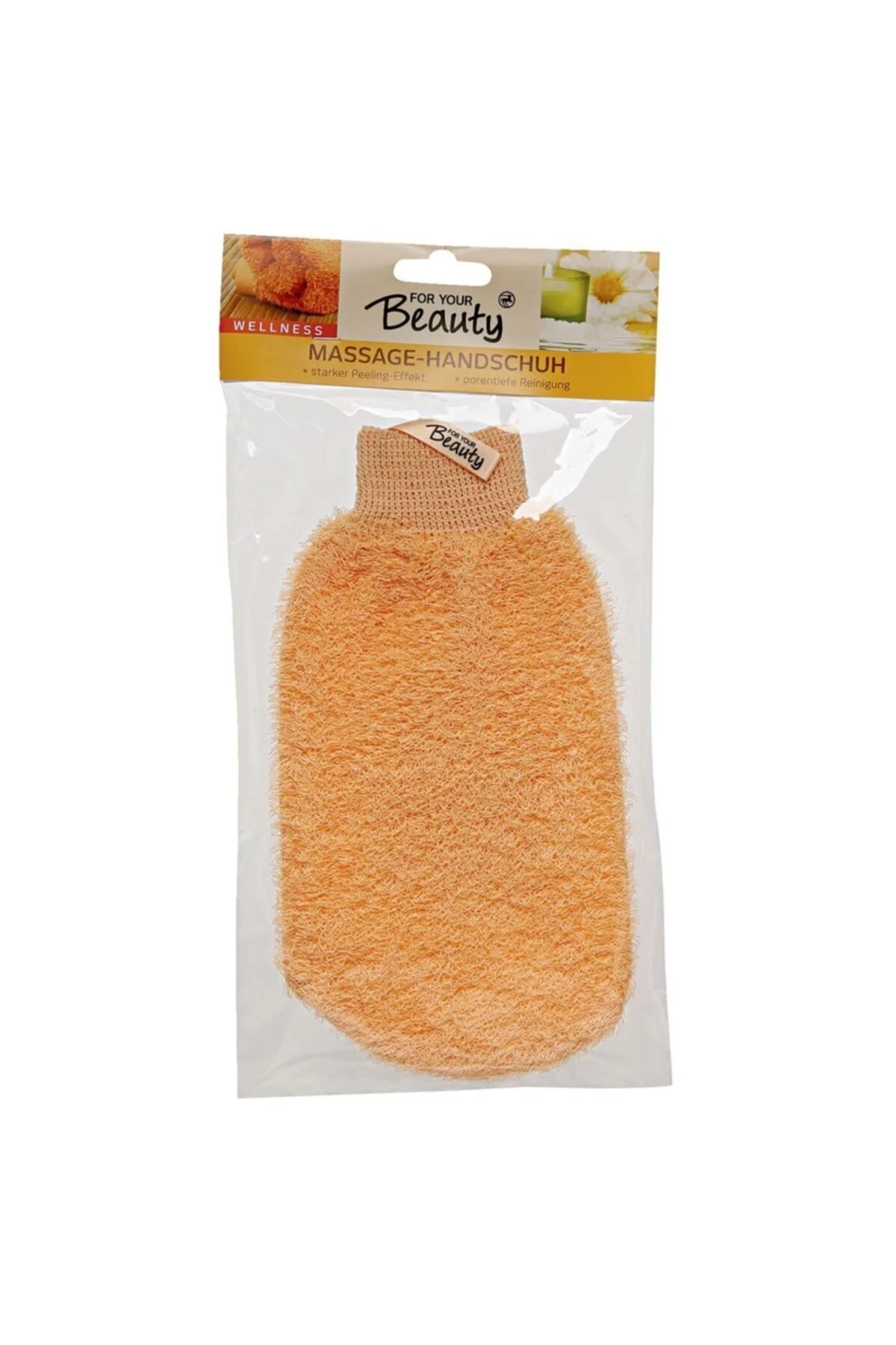 لیف ماساژ حمام رنگ بژ مناسب برای مراقبت از پوست FOR YOUR BEAUTY