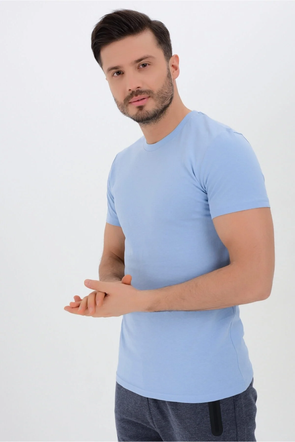 تی شرت ورزشی آبی مردانه آموزش اساسی ترایون TRYON