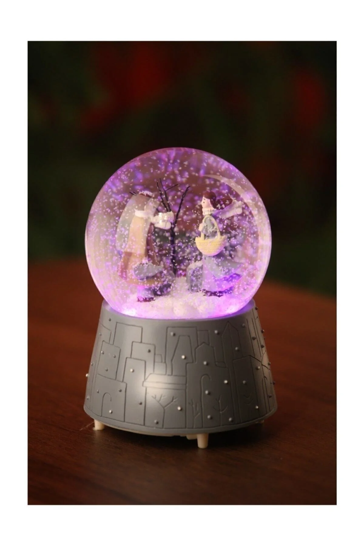 گوی برفی هدیه روز ولنتاین اسپری عشق ابدی WINTER TALE SNOW GLOBE جعبه موزیکال آبی از ترکیه DEMPOWER