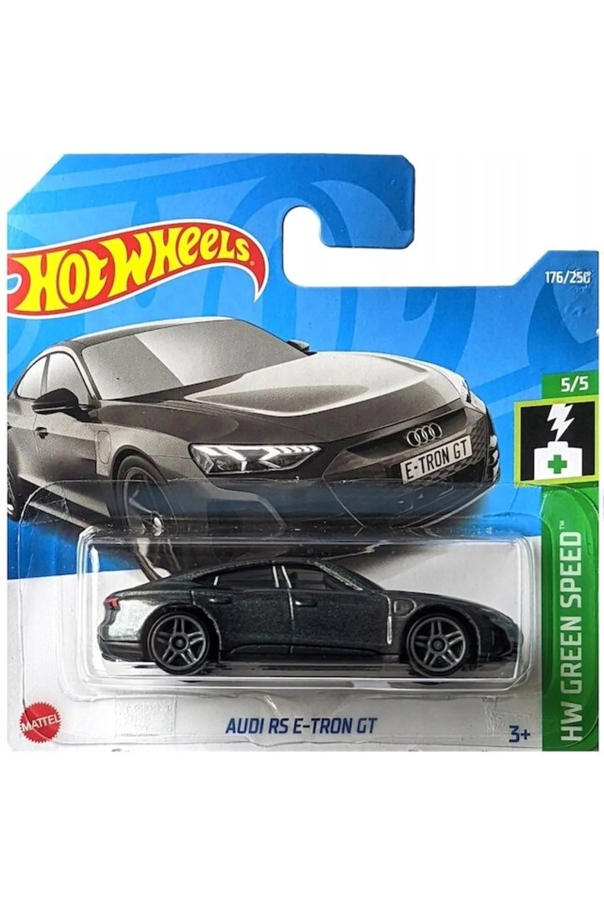 ماشین اسباب بازی HW SINGLE CARS AUDI RS E TRON GT TOYS HCR99 سرعت سبز 2022 5 176 250 هات ویلز اورجینال HOT WHEELS