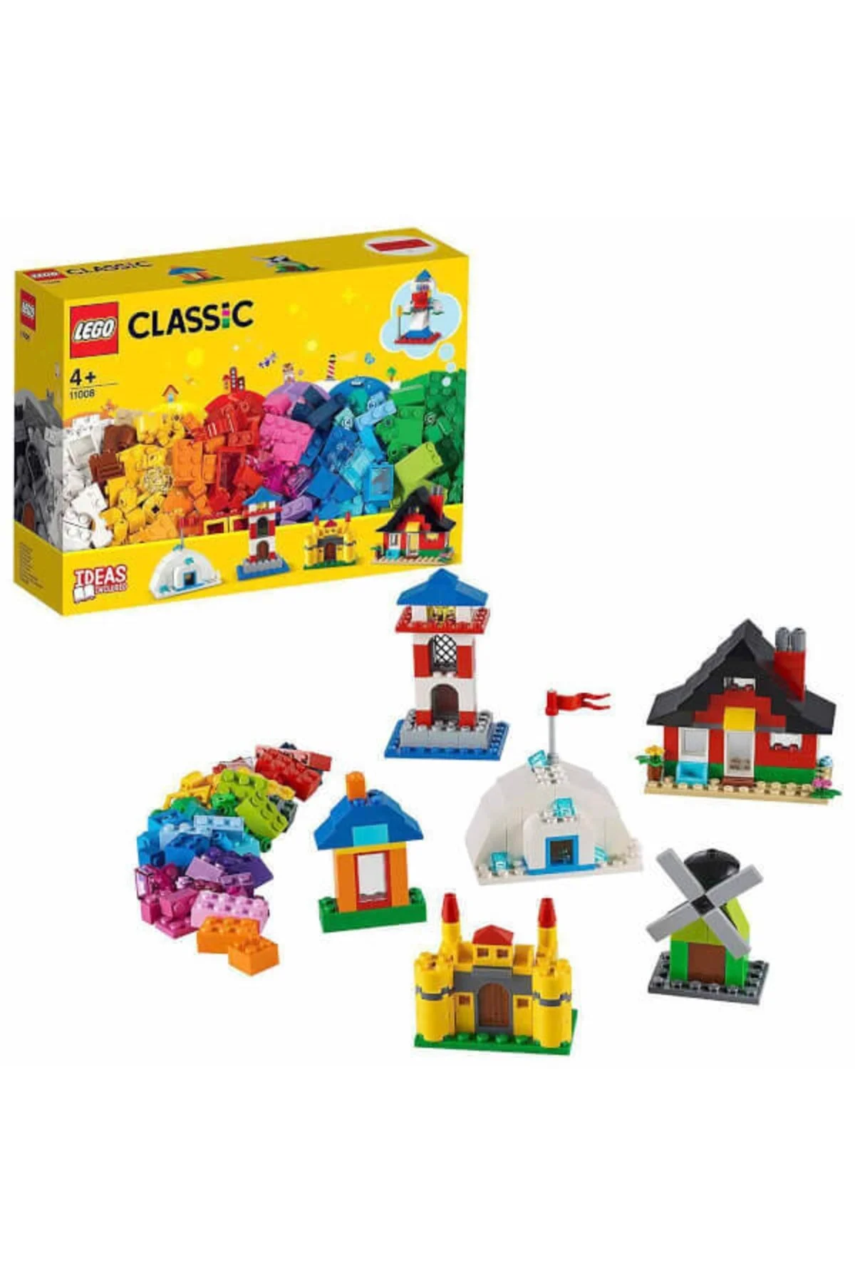 ست علمی اسباب بازی جعبه کلاسیک 270 تکه آجر و خانه 11008 خلاقانه برای کودکان اورجینال LEGO