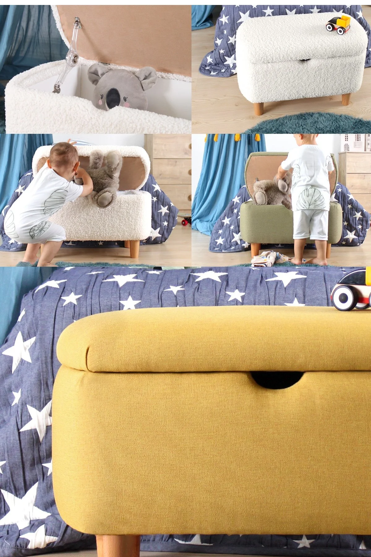 صندلی و مبل اتاق نوزاد پف بچه های YOMME زرد Lorence Home