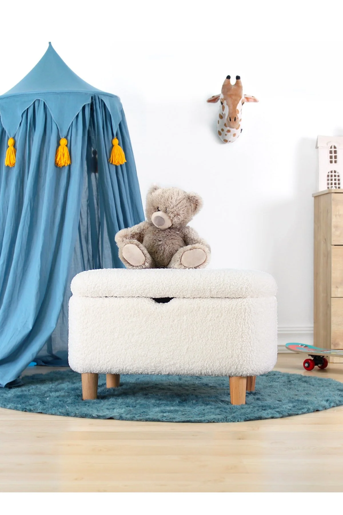 صندلی و مبل اتاق نوزاد YOMME KIDS CRAZY PUFF BEYAZ TEDDY Lorence Home