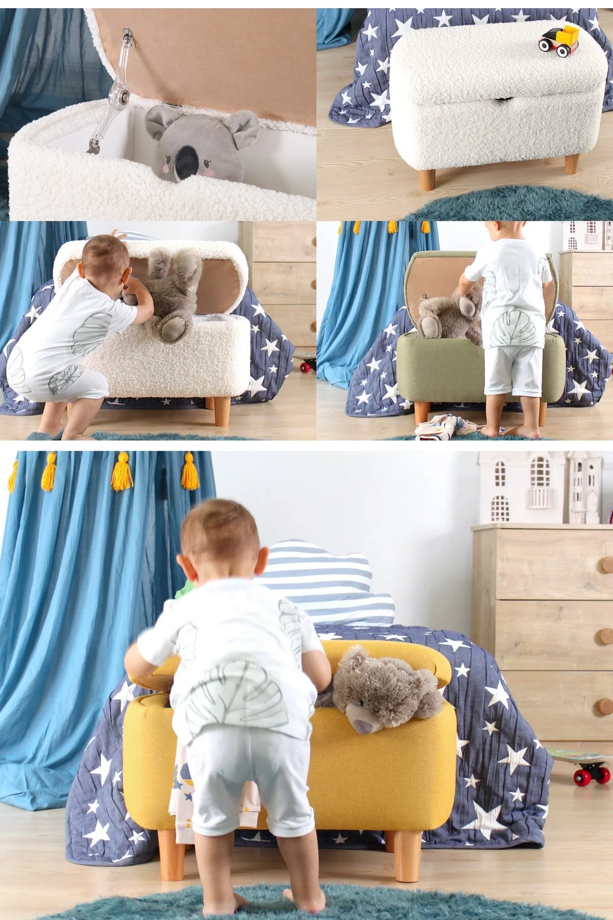 صندلی و مبل اتاق نوزاد YOMME KIDS CRAFT PUFF GREEN Lorence Home