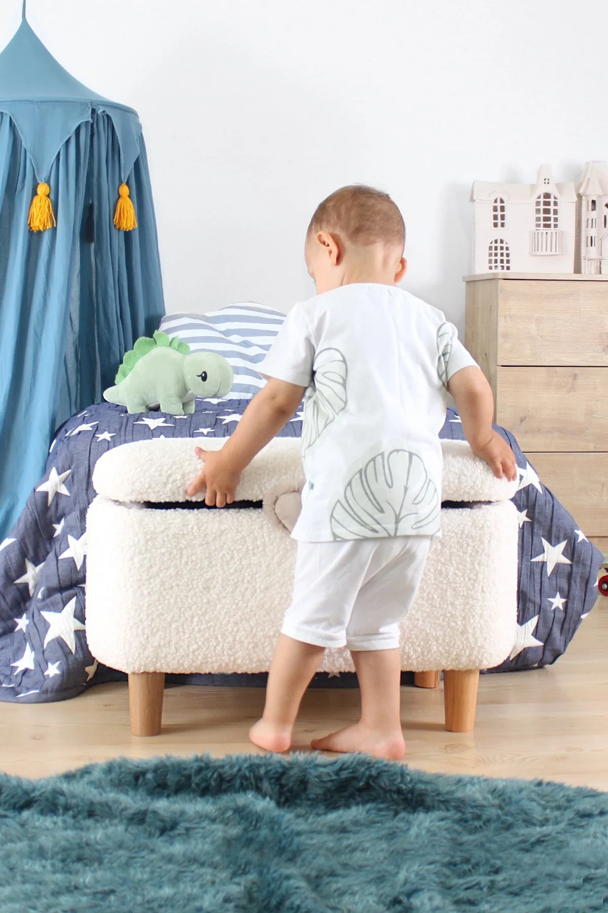 صندلی و مبل اتاق نوزاد YOMME KIDS CRAZY PUFF BEYAZ TEDDY Lorence Home