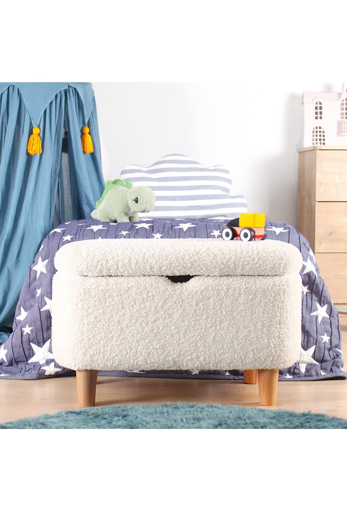 صندلی و مبل اتاق نوزاد YOMME KIDS CRAZY PUFF BEYAZ TEDDY Lorence Home