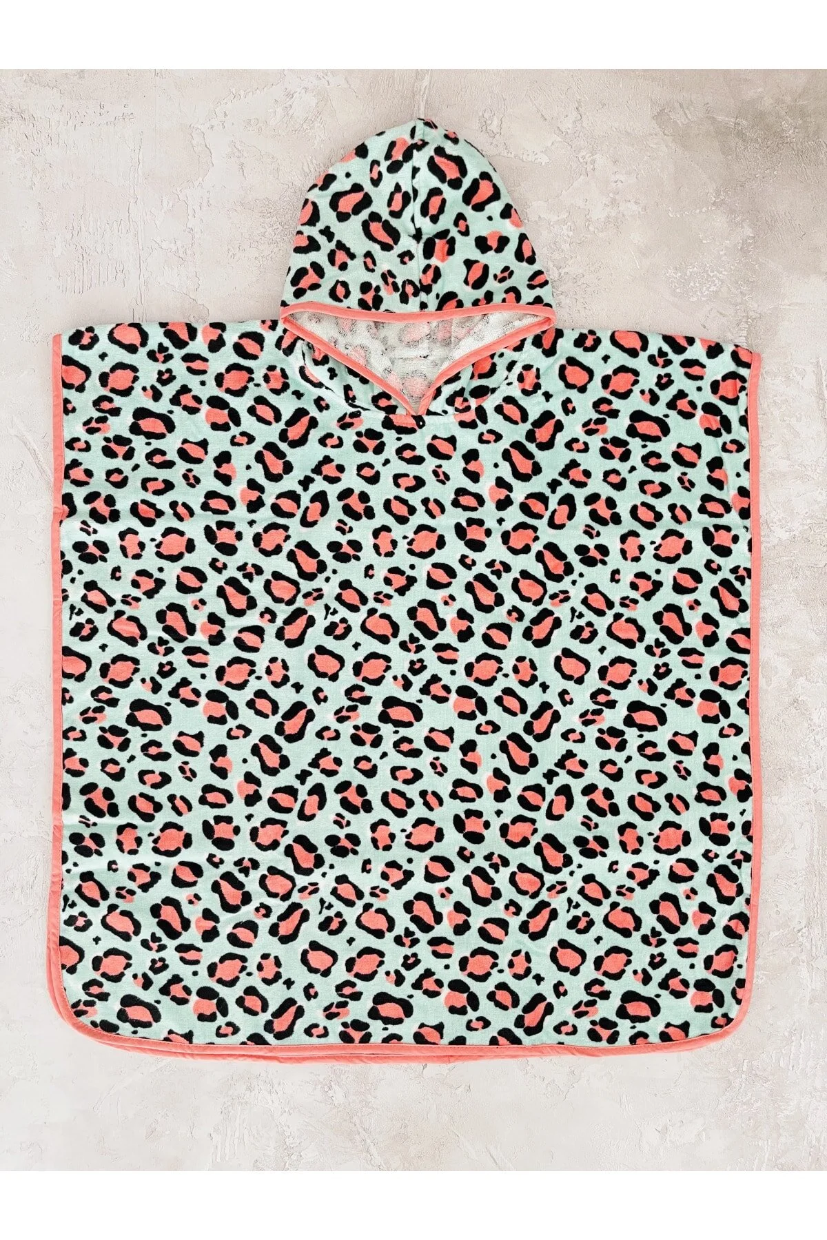 حوله تنپوش کودک و نوزاد زنانه 9 12 AGE BATHRABE BEACH PONCHO LONEYCOMB 100 ٪ جذب پنبه JUNİPERUS