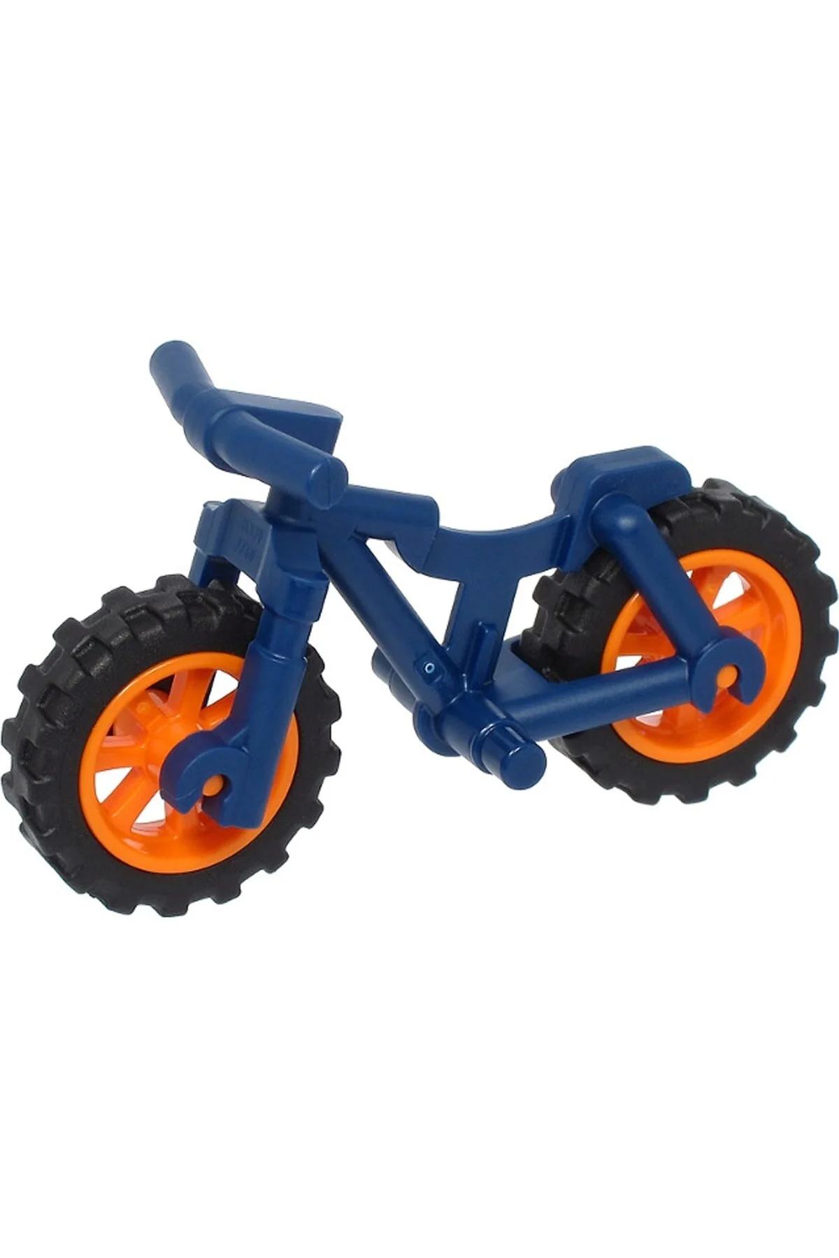لگو لوازم جانبی اصلی MOC MIC MINIFIGURE BICYCLE NAVY BLUE MOUNTAIN BIKE ORANGE RIM اورجینال LEGO