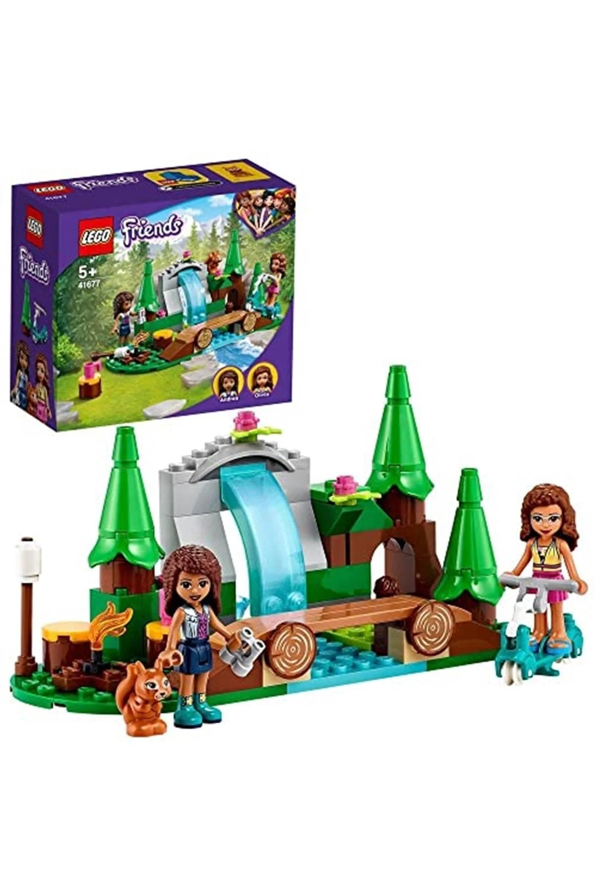 اسباب بازی های آموزشی FRIENDS FOREST WATERFALL 41667 ست ساختمان خلاقانه برای کودکان 64 قطعه اورجینال LEGO