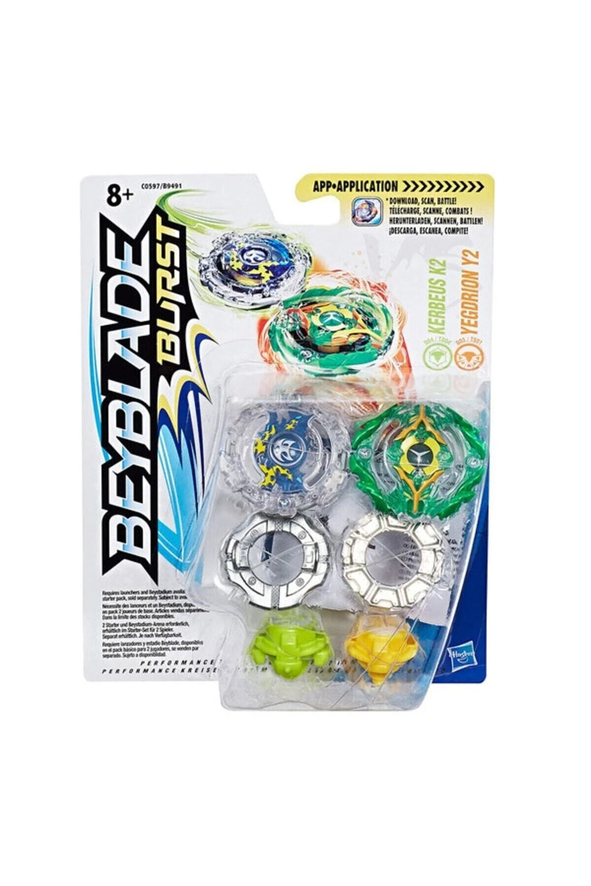 اسباب بازی های فیگور دیگر بسته دوگانه B9491 U274753 اورجینال Beyblade