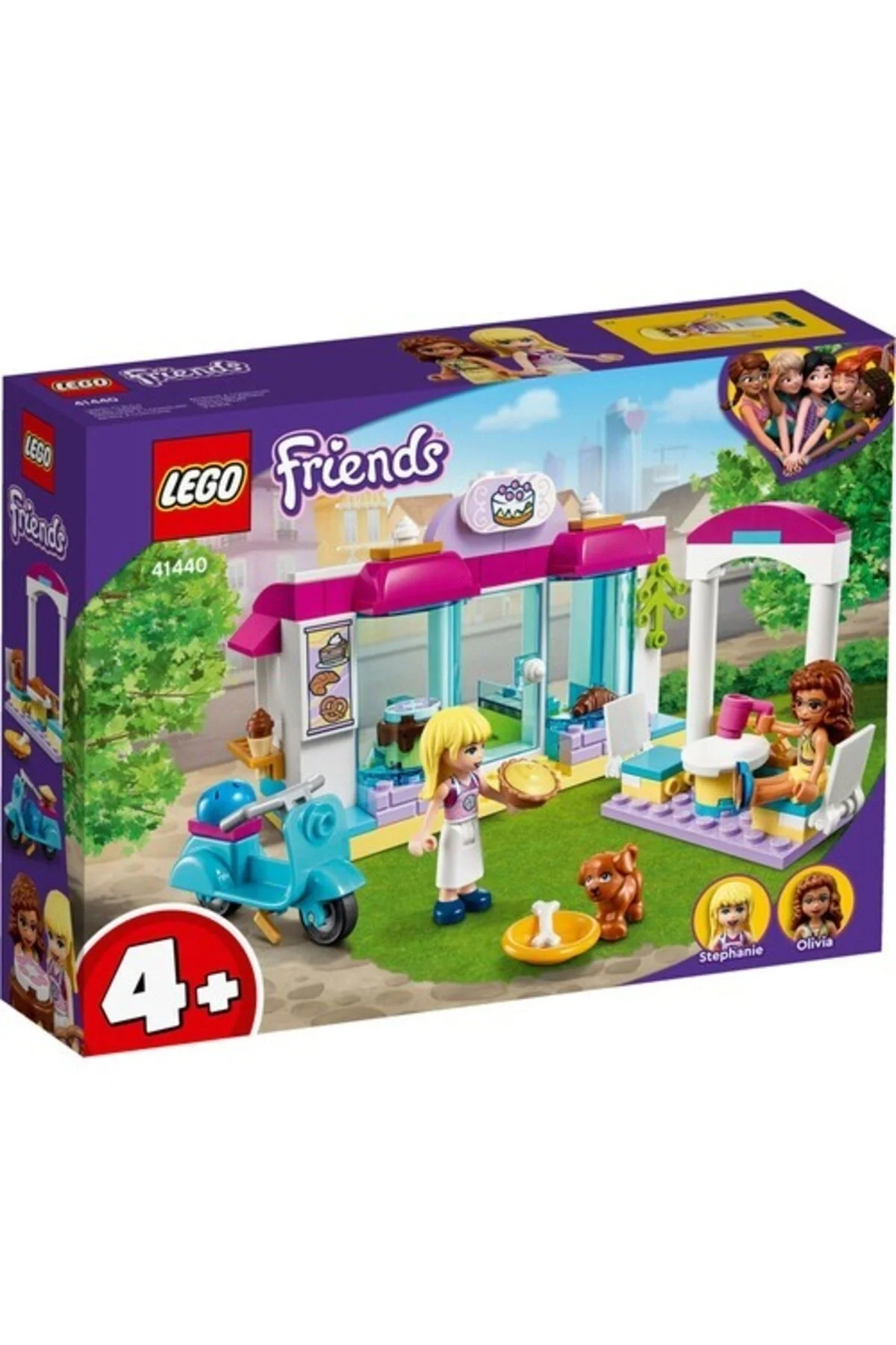 سنج مجموعه ساختمانی FRIENDS HEARTLAKE CITY BAKERY 41440 بازی نانوایی برای بچه ای که عاشق آشپزی است اورجینال LEGO