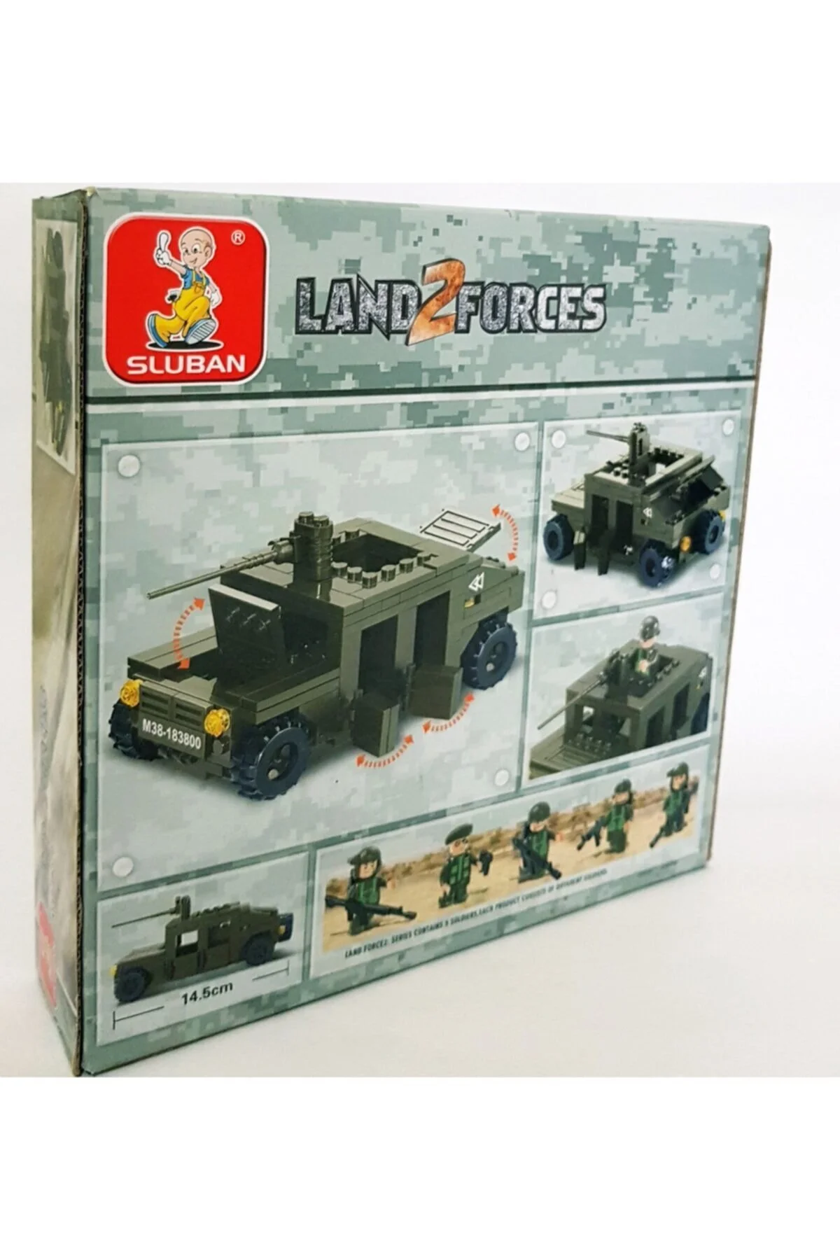 لگو و اسباب بازی های ساخت محور ساختمانی SLUBAN LAND 2 FORCES HUMMER JEEP 175 B0297 برای سنین پنج به بالا از ترکیه Mia