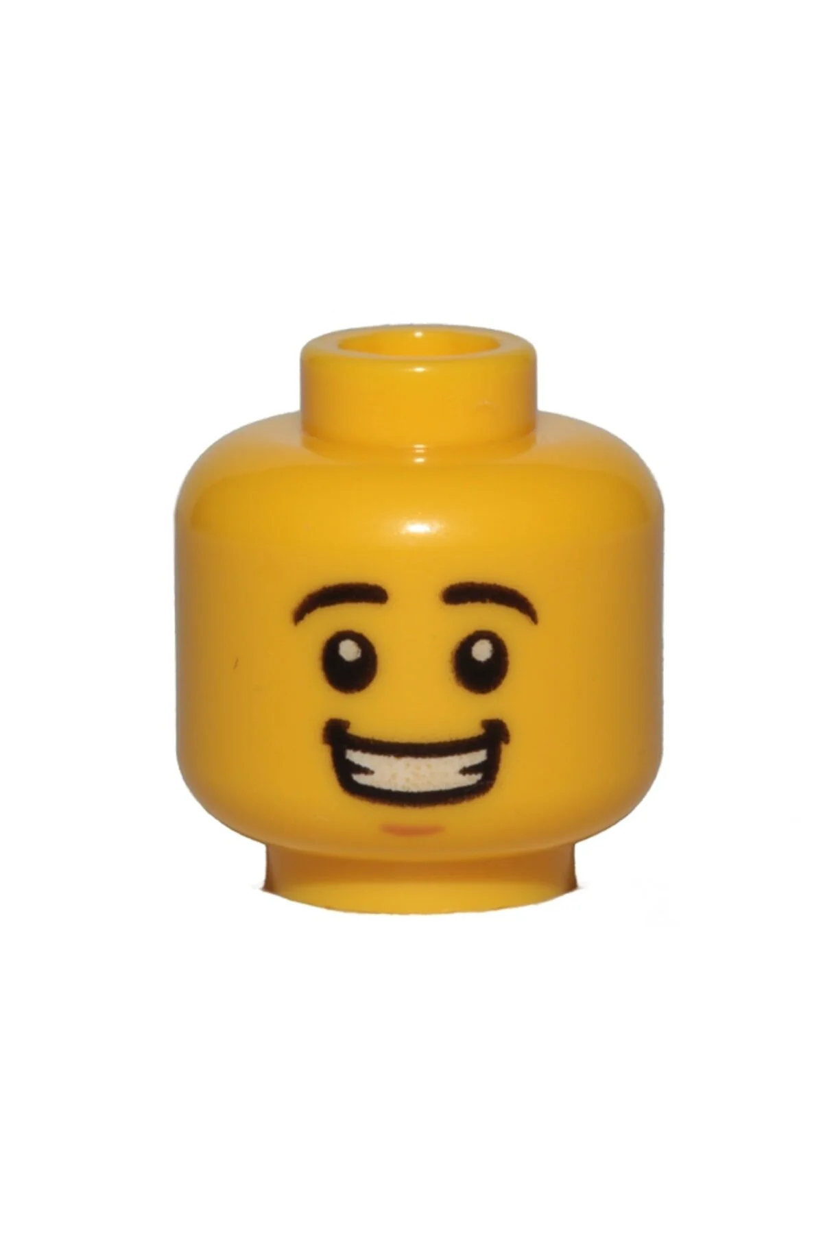 لگو و اسباب بازی های ساخت محور لوازم جانبی اصلی سفارشی MOC MINIFIGURE HEAD زرد سر خندان مرد جوان خوش تیپ از ترکیه LEGO
