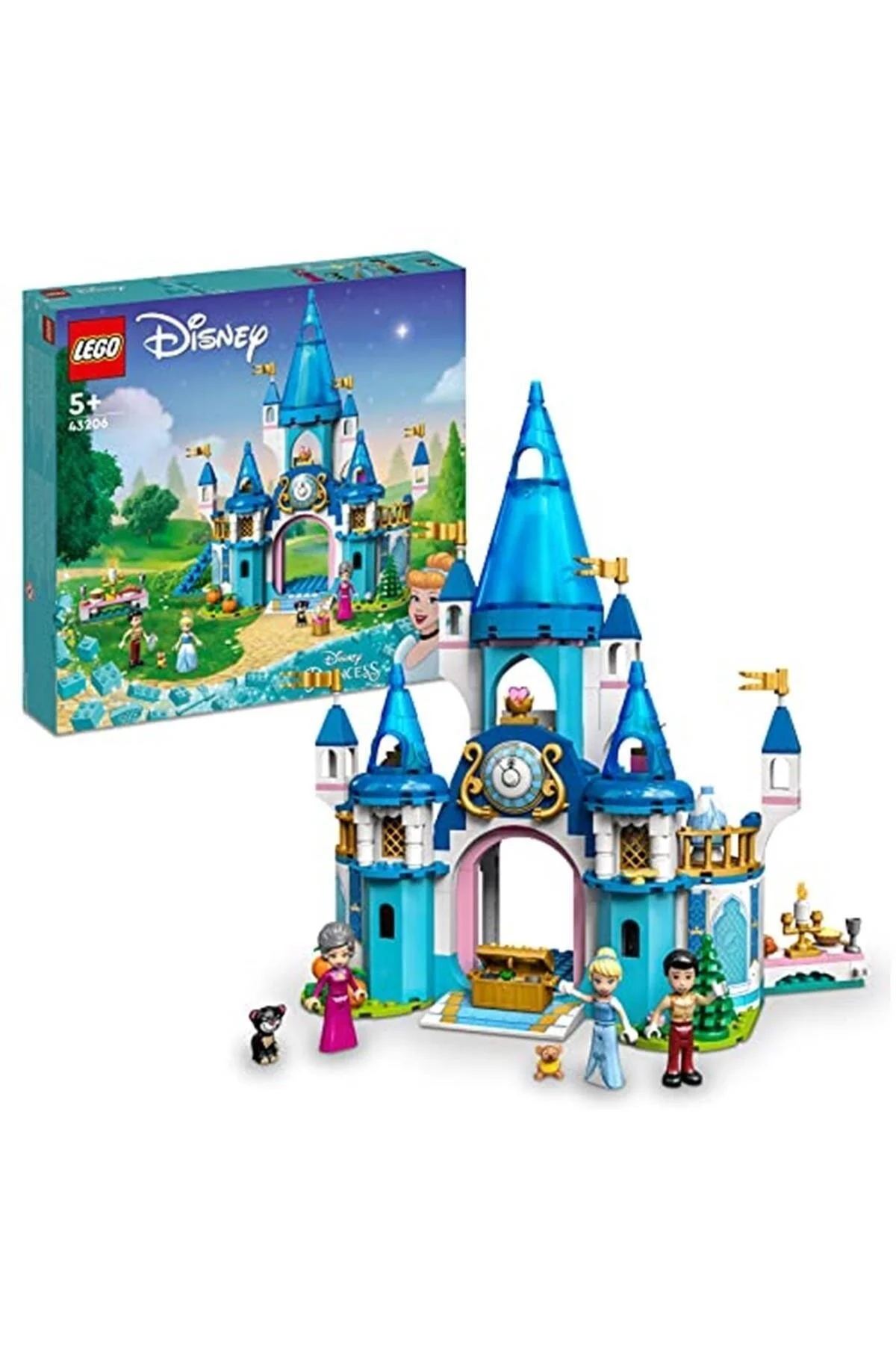 ست وسیله نقلیه ®؟ دیزنی پرنسس سندیرلا و قلعه خوش تیپ 43206 5 سال تخیل قدیمی LEGO