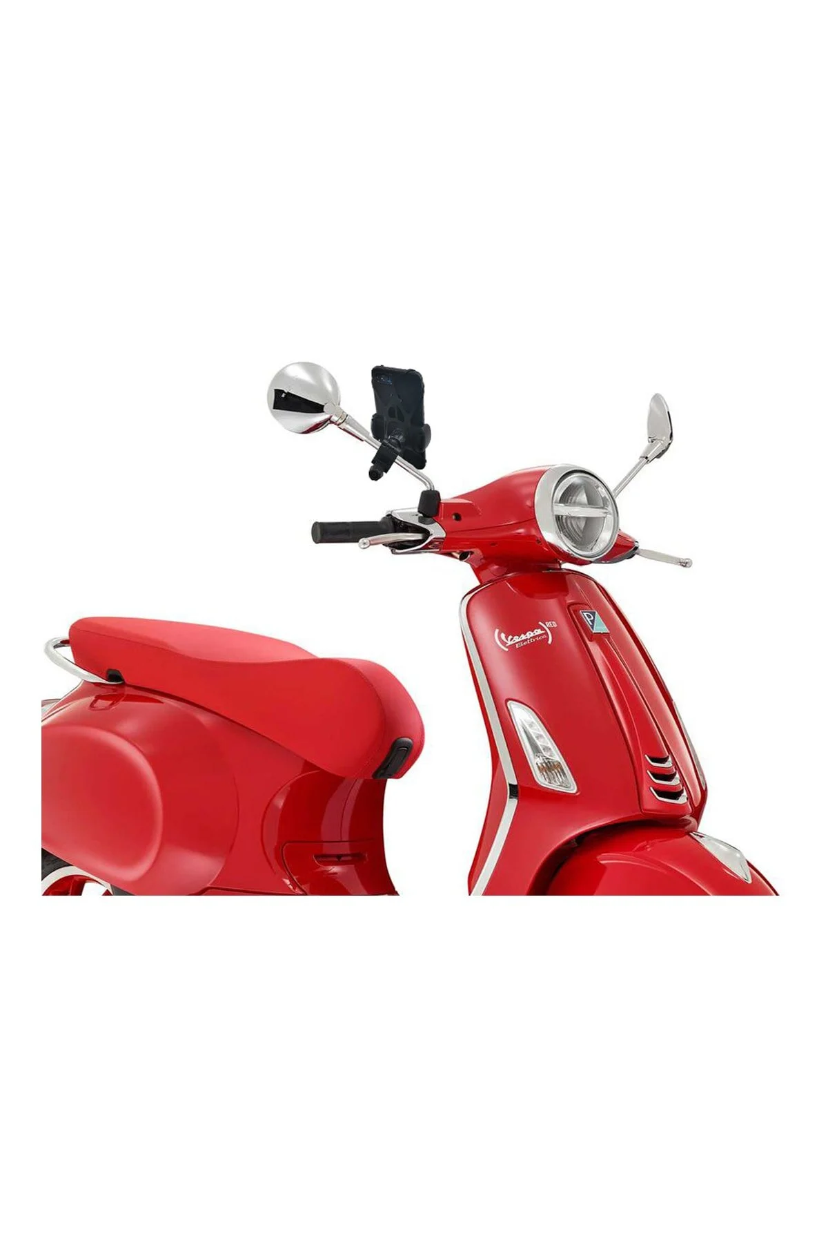 نگهدارنده تجهیزات موتورسیکلت برقی Vespa سازگار با آینه تلفن سیاه و سفید پاورتچ  Powertec