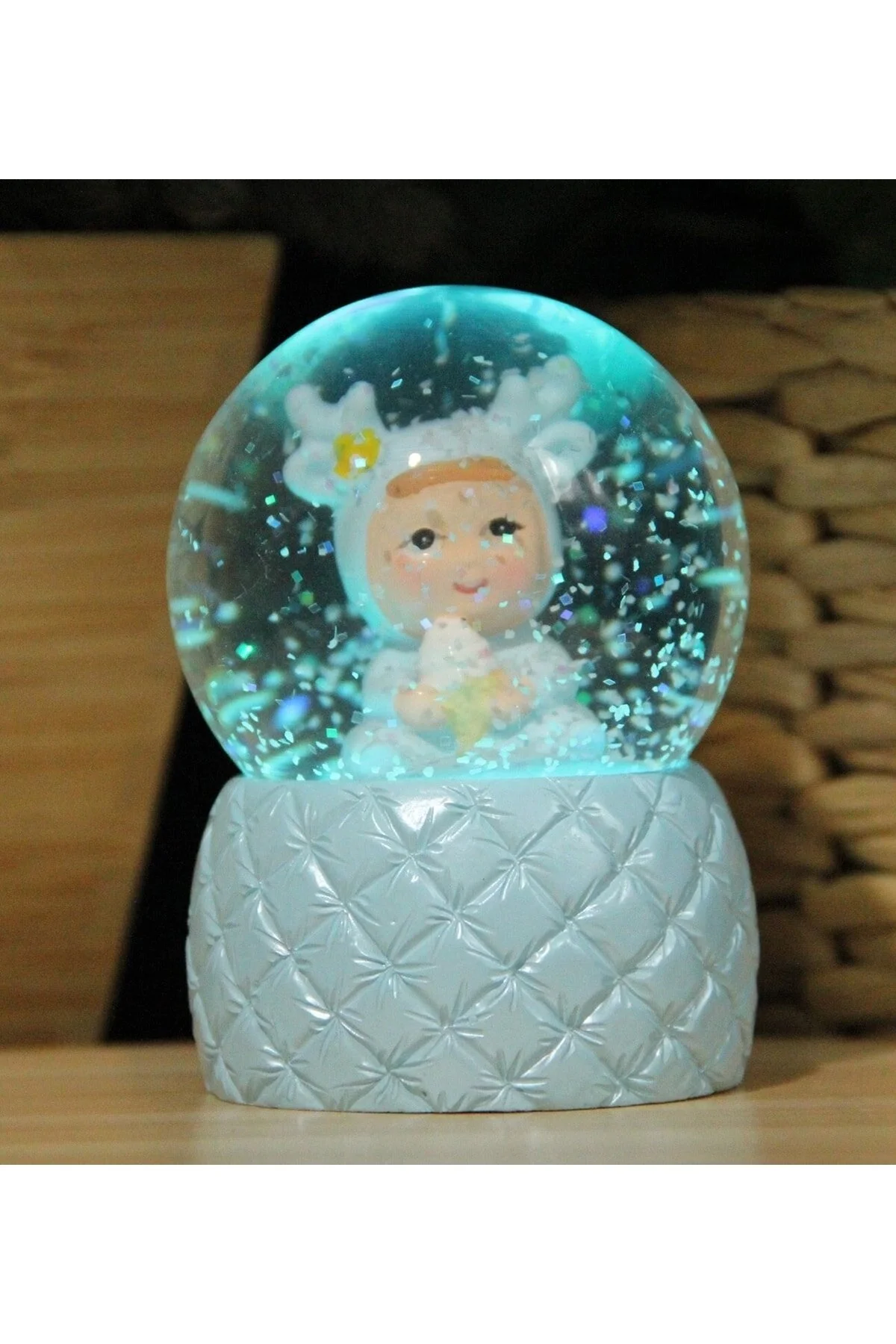 گوی برفی BABY LIGHTED SNOW GLOBE BLUE از ترکیه HEDİYEBİZİZ