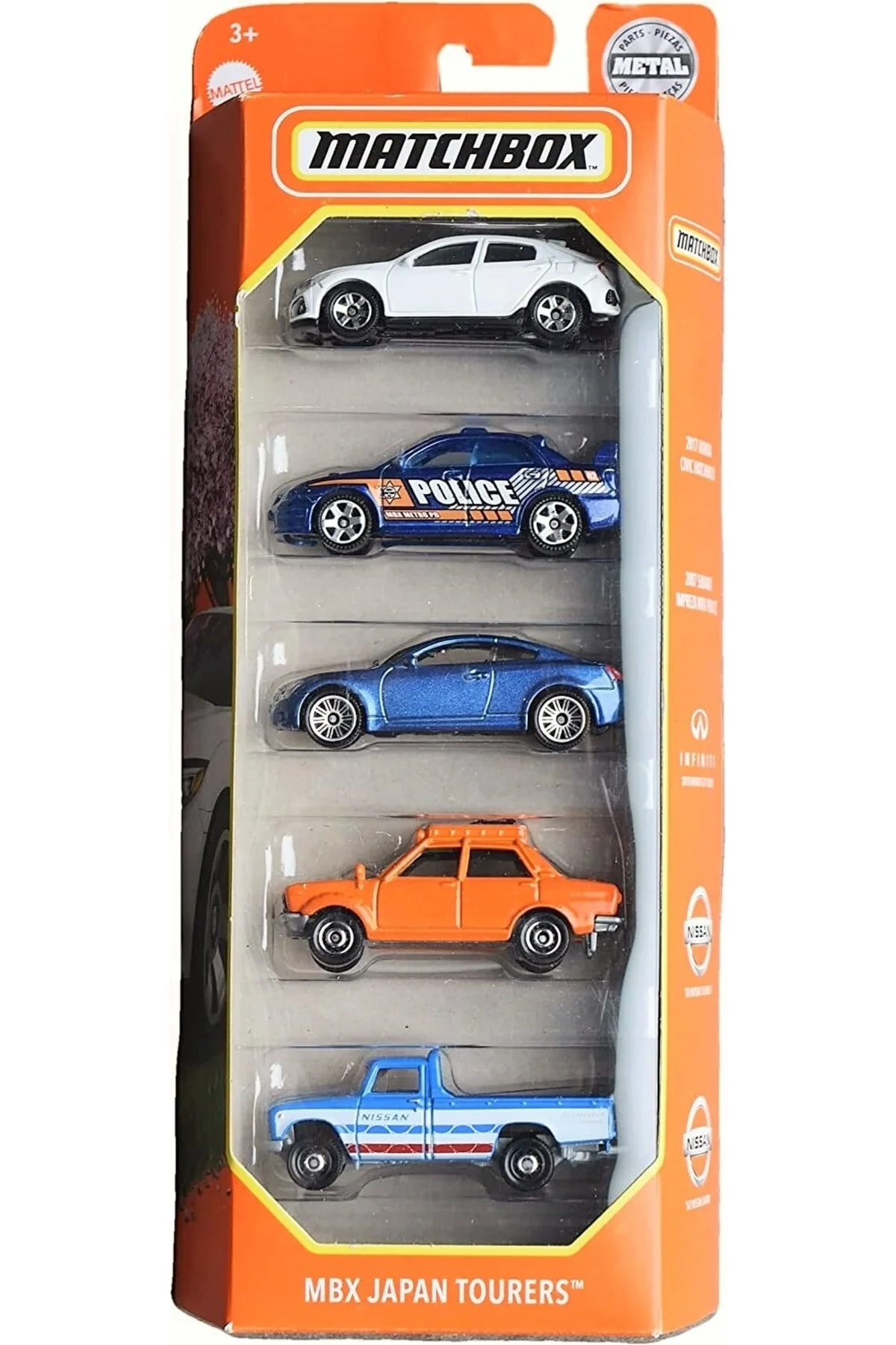 مدل خودرو MBX JAPAN TOURERS SET 5 TOYS METAL CAR DIE CAST DIECAST ست اصلی تایی هوندا سوبارو از ترکیه Matchbox