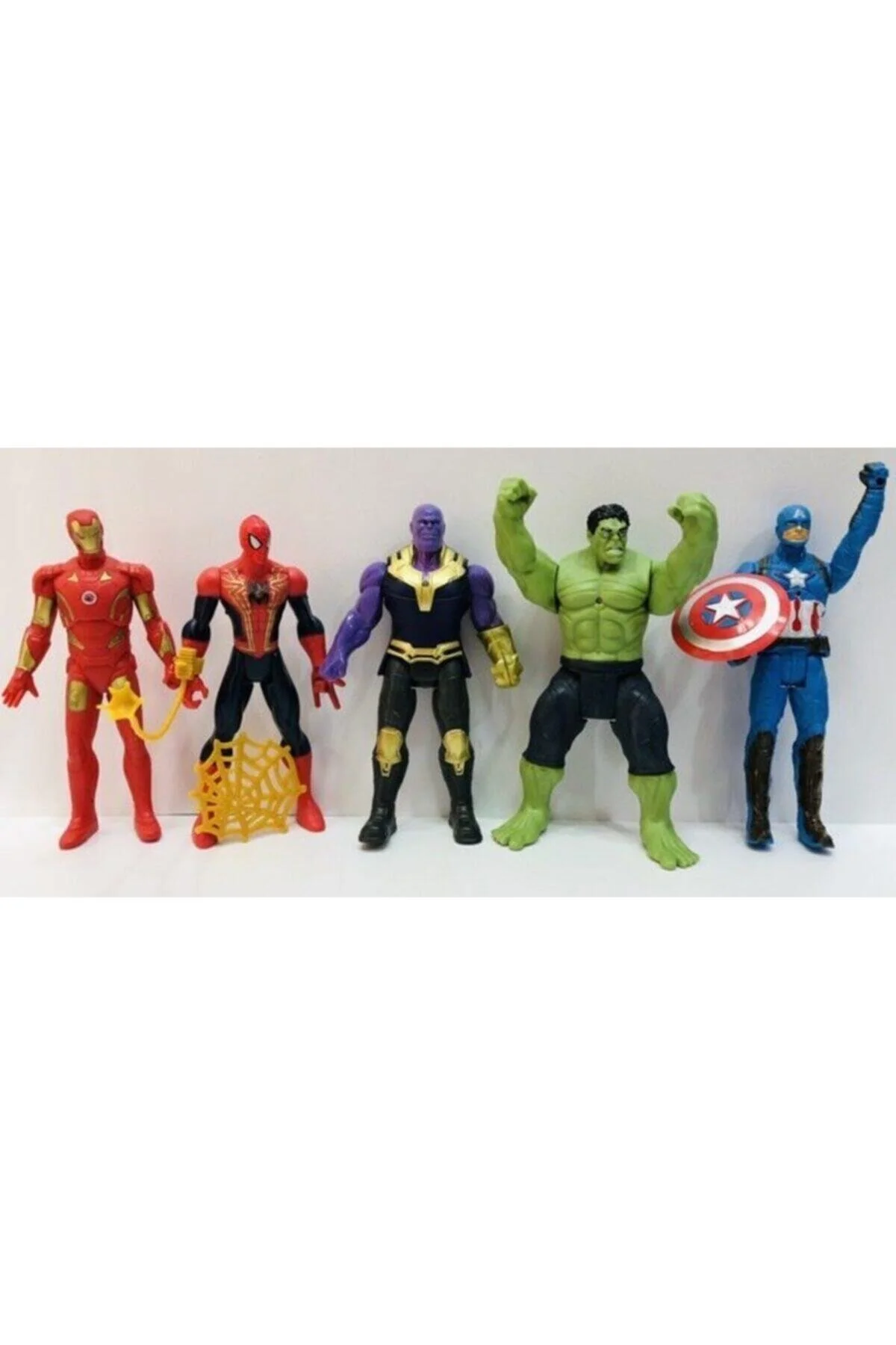 اسباب بازی های فیگور دیگر THANOS HULK SPIDERMAN C.AMERICA 16 سانتی متری 5 تایی Smarttoys