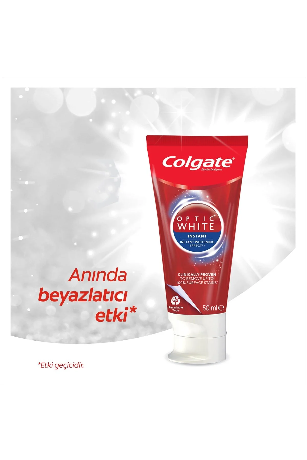 خمیر دندان سفیدکننده فوری 50 میلی لیتر مناسب برای استفاده روزانه کلگیت Colgate