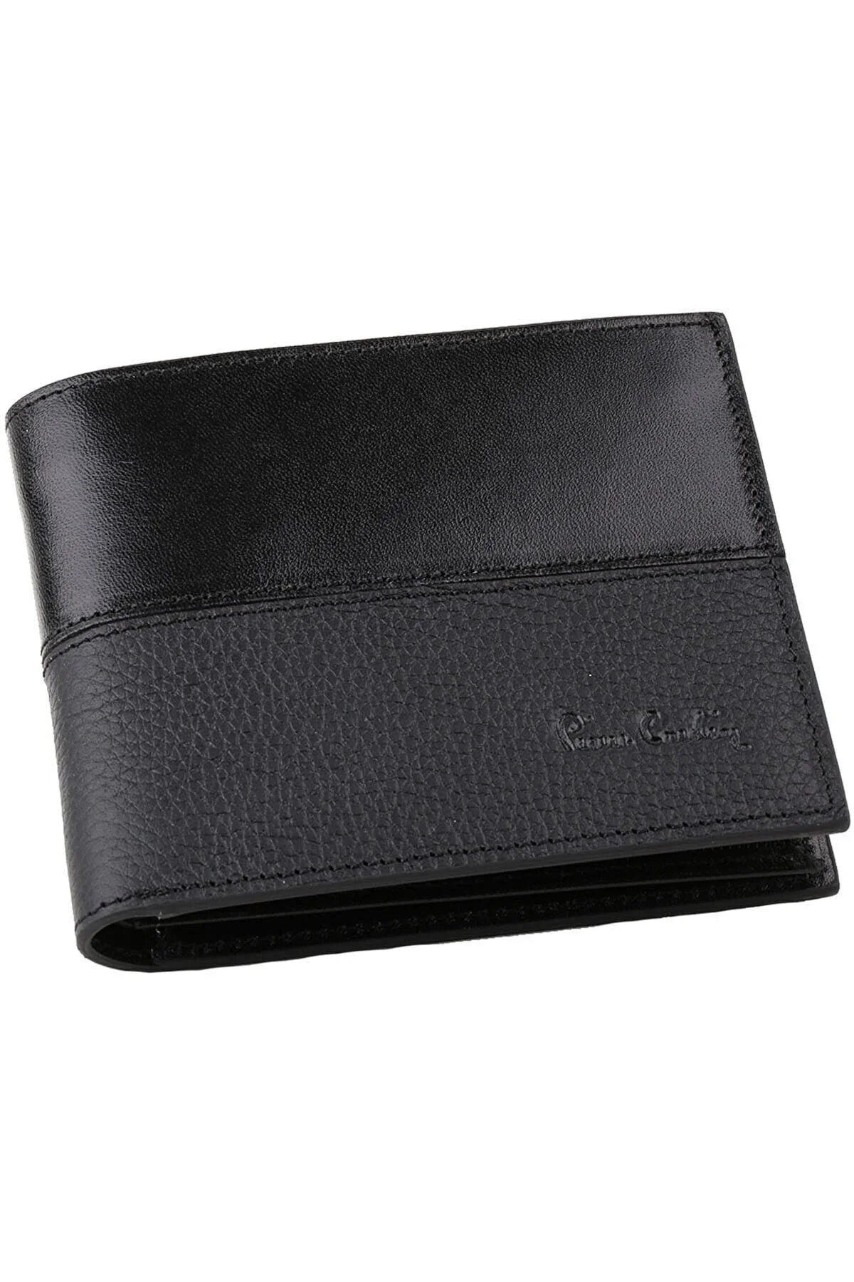 کیف پول مشکی مردانه گلدار Analin 22065S KRVT8690002222199 Pierre Cardin