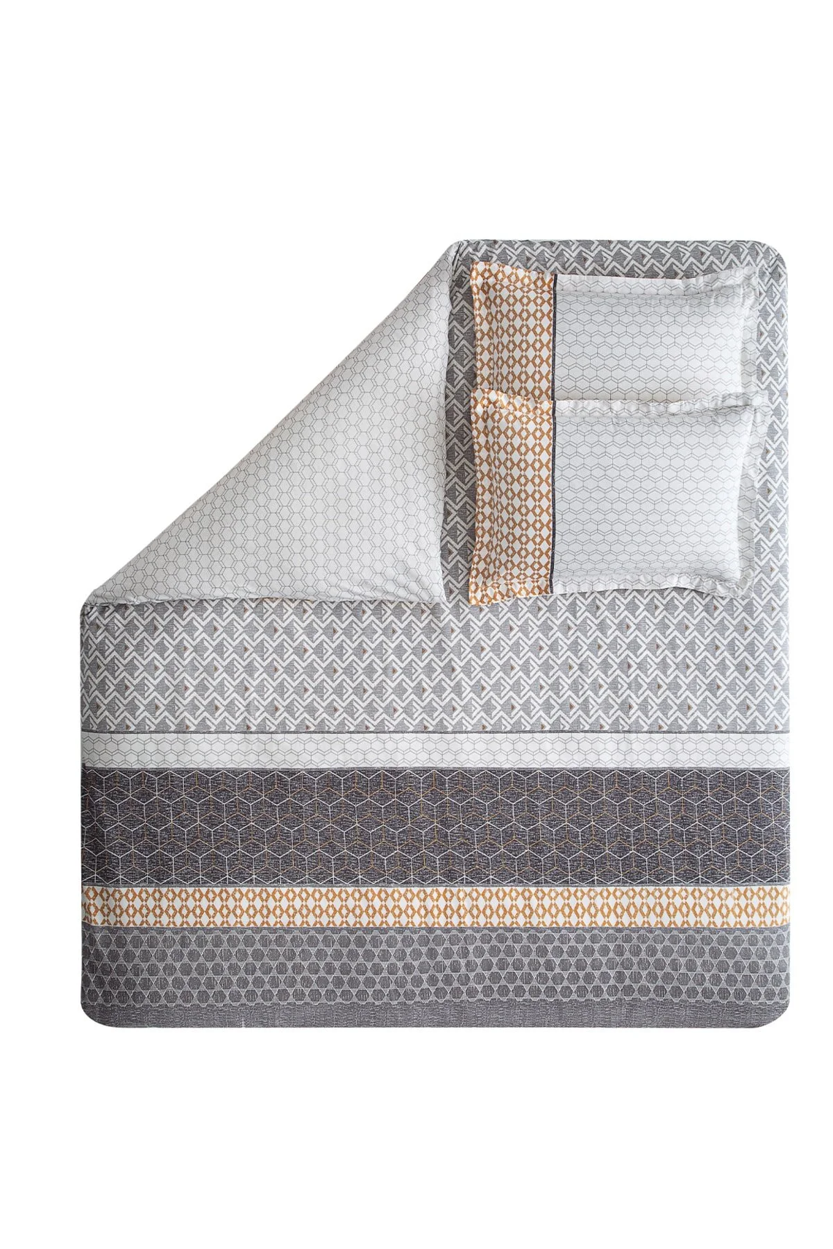 کاور لحاف دو نفره TAREN DOUBLE RANFORCE DUVET COVER مجموعه خاکستری Yataş