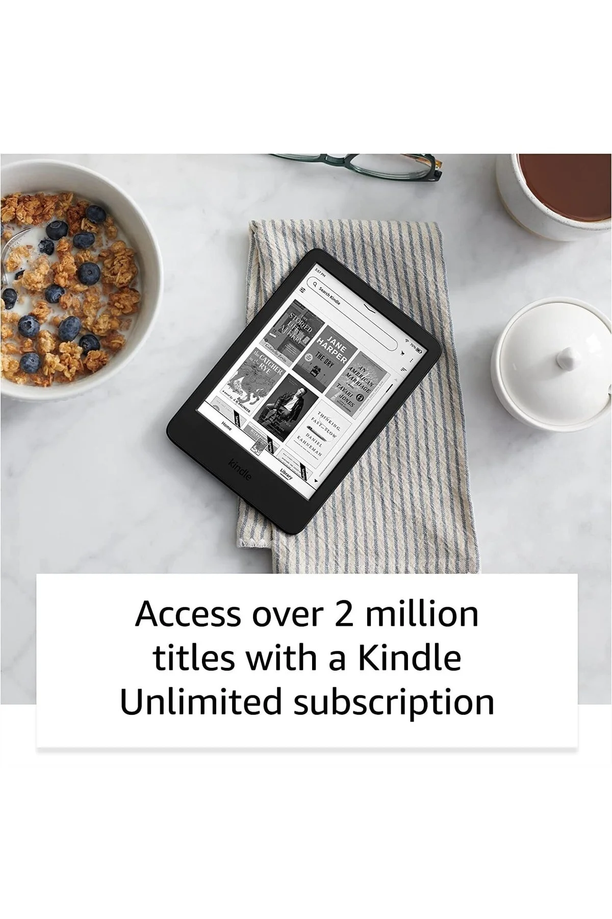 دستگاه کتاب خوان الکترونیکی مشکی 2022 E BOOK 16 GB تبلیغات سیاه Amazon