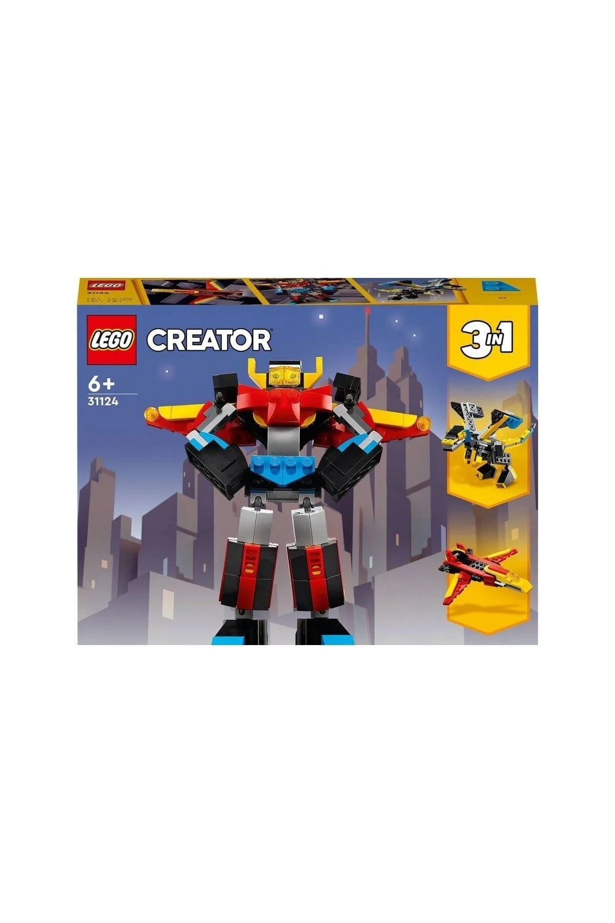 اسباب بازی های نوزاد و فعالیتی 31124 CREATOR SUPER ROBOT 3 IN 1, 159 PIECES +6 AGES اورجینال LEGO