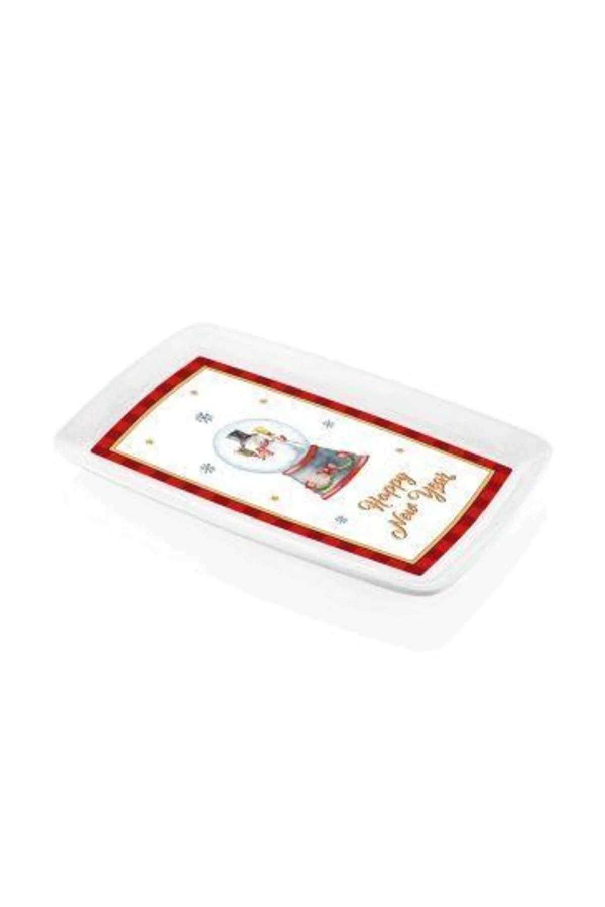 بشقاب چند رنگ گلوب کریسمس با مضمون 34 25 سانتی متر New033 The Mia