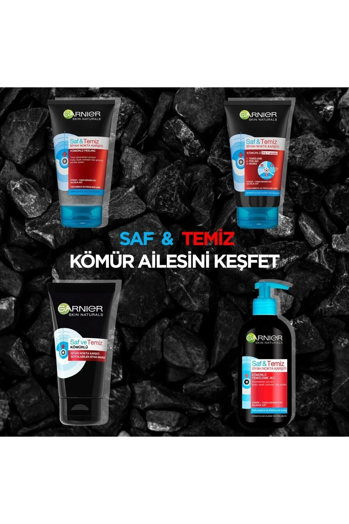 مراقبت شخصی EYMEN خالص و تمیز سفال پاک کننده ژل کردن زغال سنگ 200 میل. Garnier