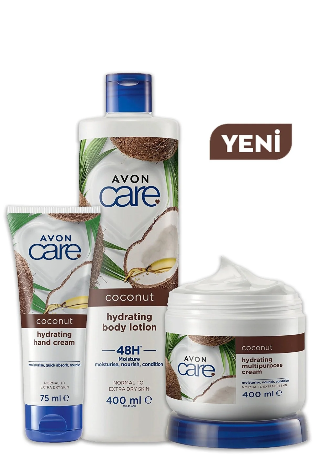 Avon کرم روغن نارگیل مراقبتی بسته بندی دستورالعمل