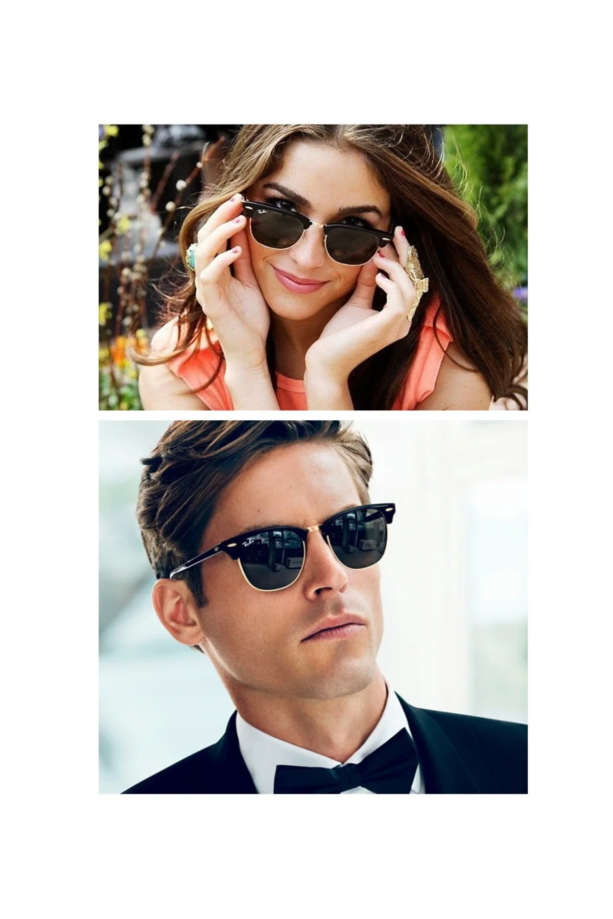 عینک آفتابی RB 3016 CLUB MASTER W0365 49 UNISEX ری بن اورجینال Ray-Ban