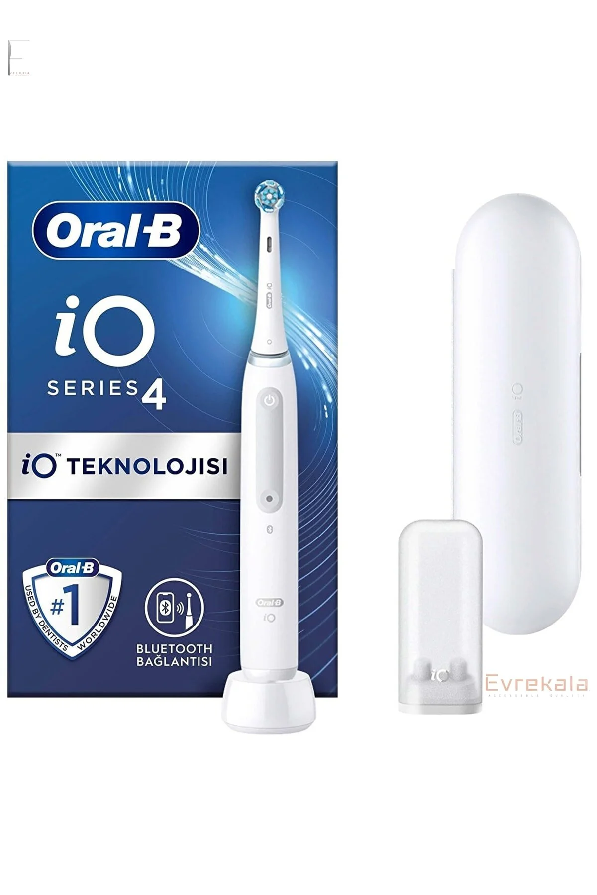 مسواک شارژی حرفه ای وایت IO4 با سنسور هوشمند EVREKALA SHOP اورجینال Oral-B