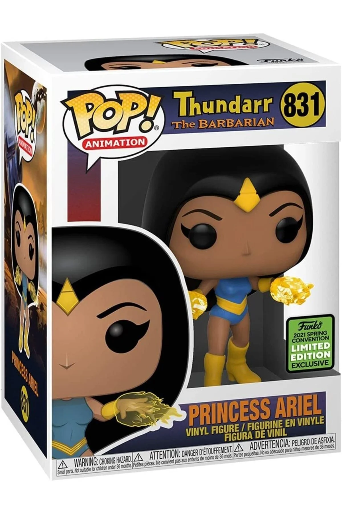 فیگور انیمیشن پاپ THUNDARR THE BARBARIAN SPECIAL FIGURINE 9.5CM PRINCESS ARIEL 831 Funko