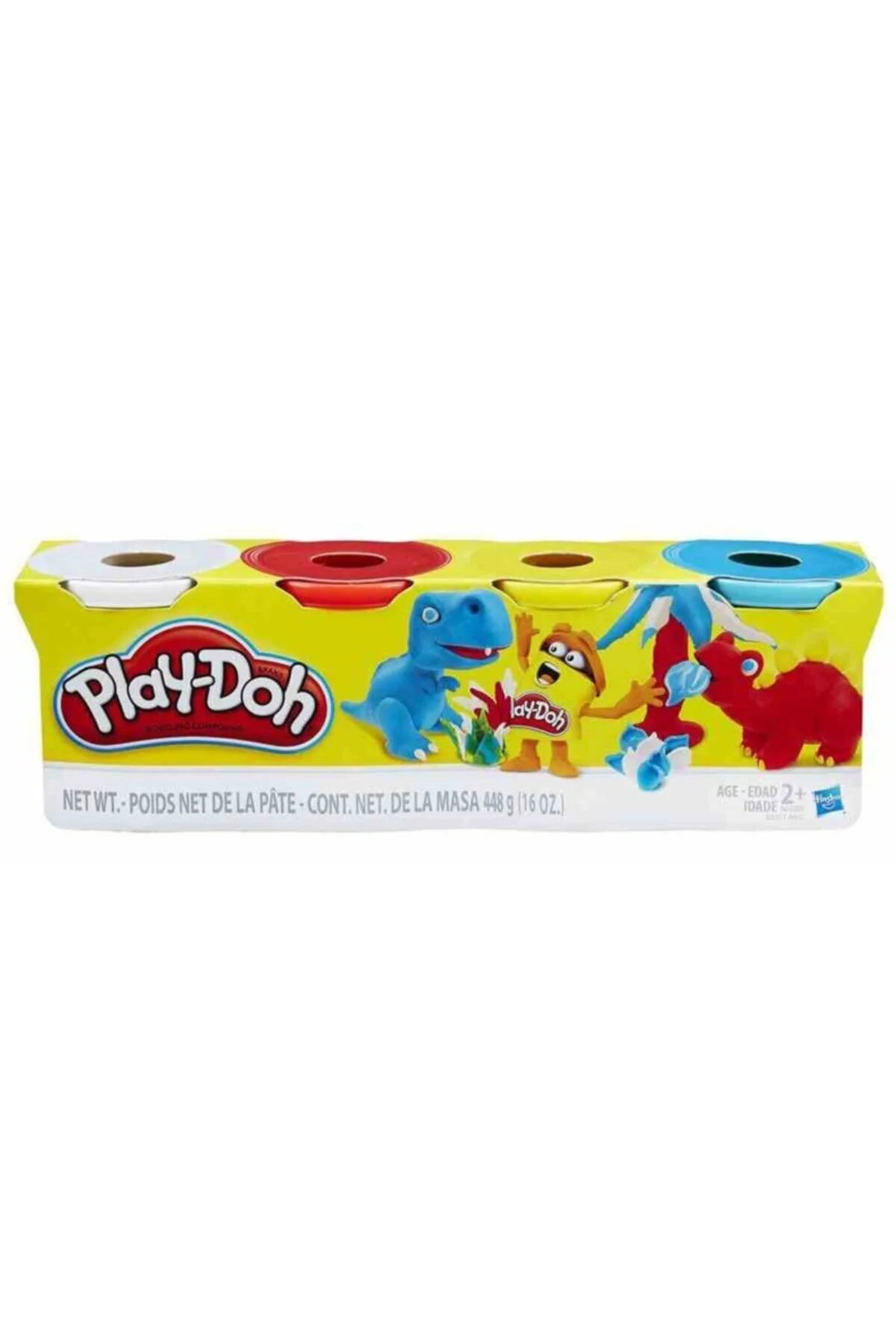 خمیر بازی زرد مردانه و زنانه Doh 4 قطعه  Hasbro